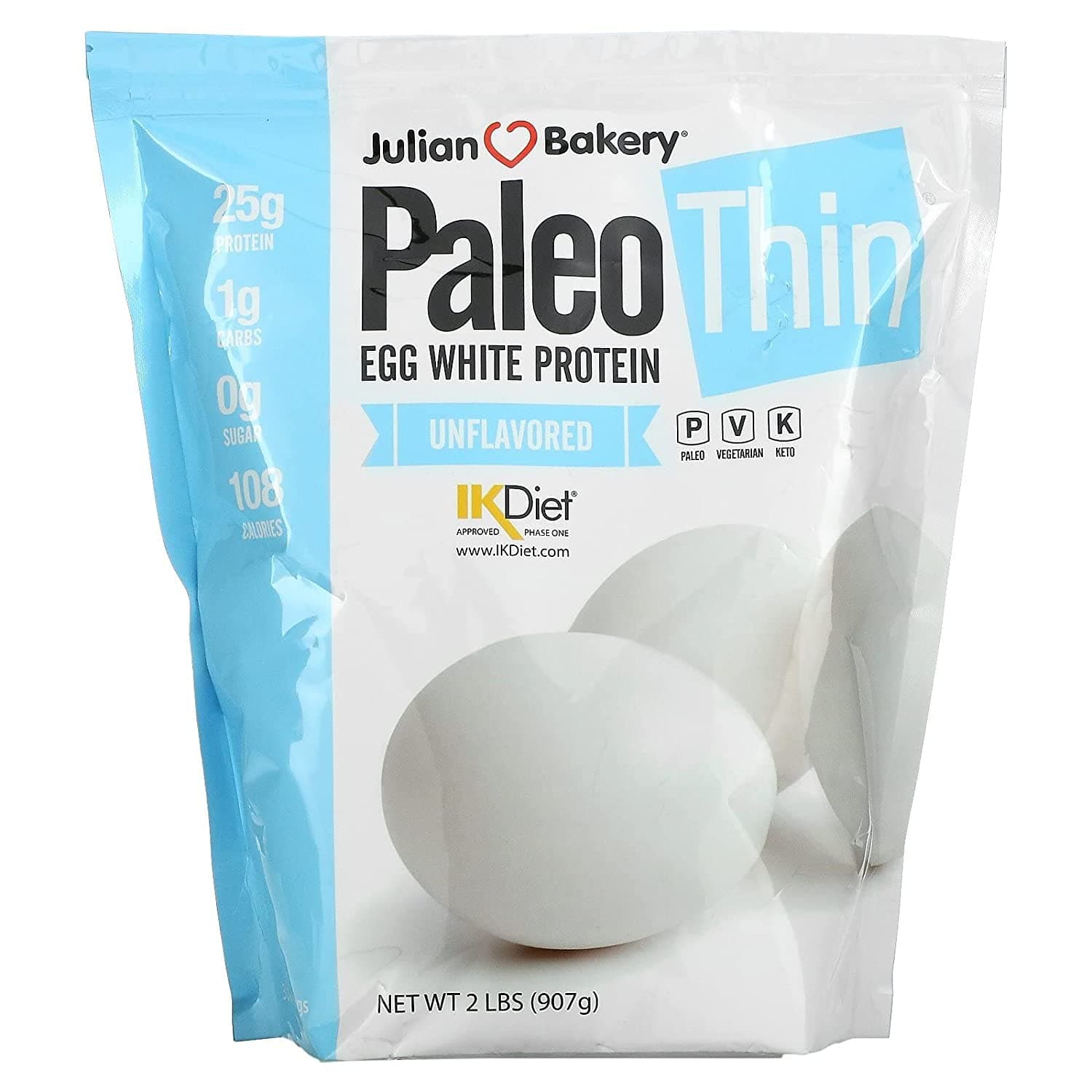 Julian Bakery Paleo Egg White Protein (Unflavored,2lbs 907g)