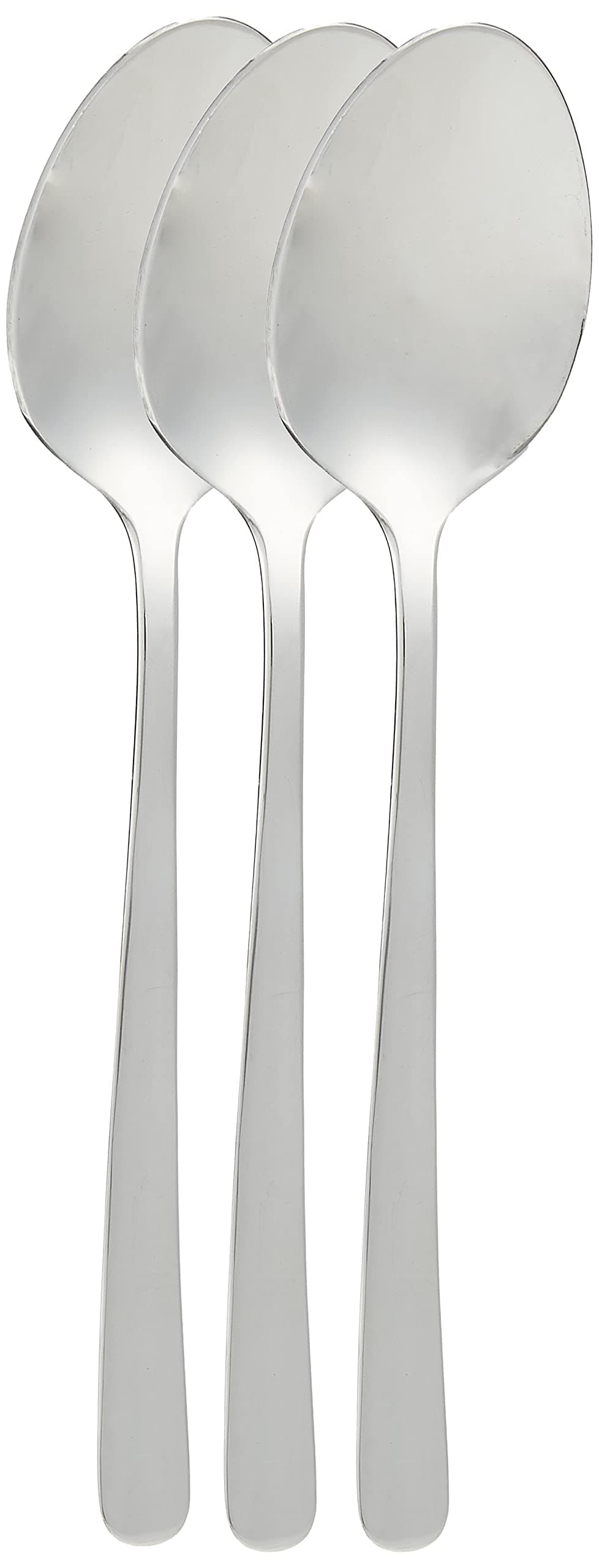Royalford 3Pcs Stainless Steel Dinner Spoon Set - Plain Pattern Cutlery, Dishwasher Safe, Mirror Polished, Ergonomic Handle | Stainless Steel Material | Perfect for Home, Hotel & More