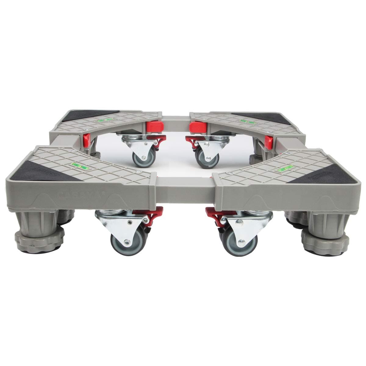 Washing Machine Stand Universal Mobile Base Multi-functional Movable Adjustable Base Dolly Roller for Dryer, Washer and Refrigerator (4 Doulbe Wheels and 8 Feet)