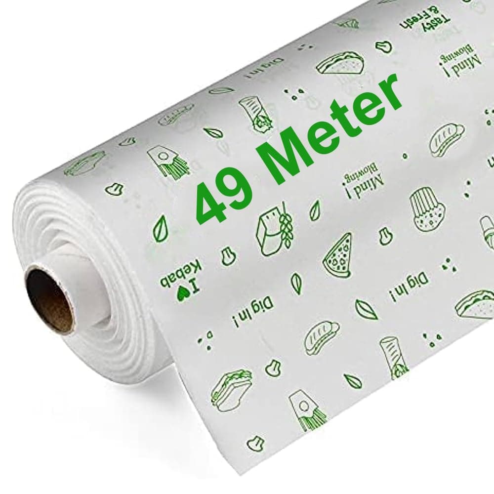 JASMINE & GLORY 50 Meter Butter Paper Roll for Baking – Non-Stick, Food Grade Parchment Paper | Microwave & Oven Safe | Ideal for Cake, Snack Preparation & Wrapping
