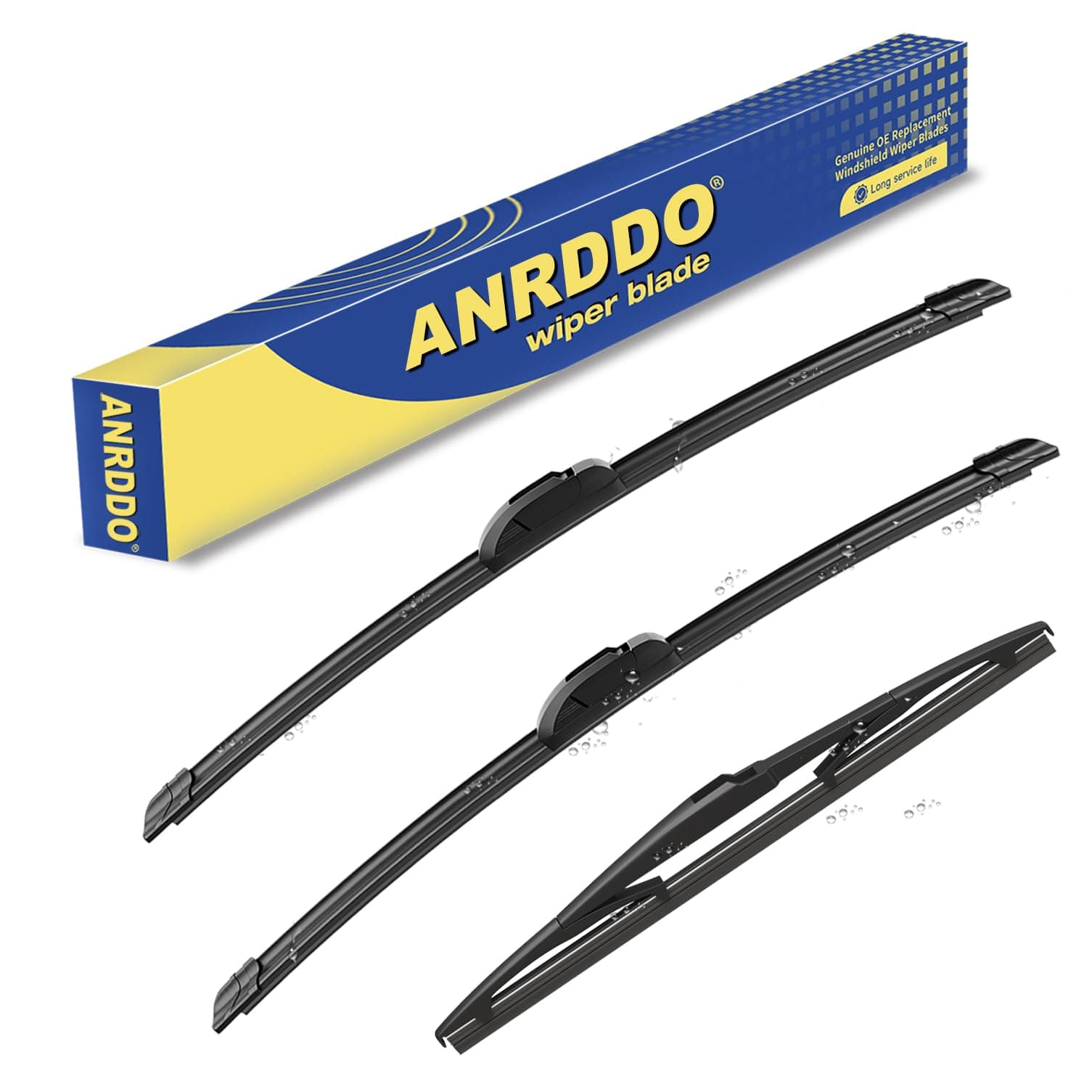 3 wipers Replacement for 2004 2005 2006 2007 2008 2009 Toyota Prius -Original Equipment Windshield Wiper Blades Set 26"+18"+16" (Set of 3) U/J HOOK
