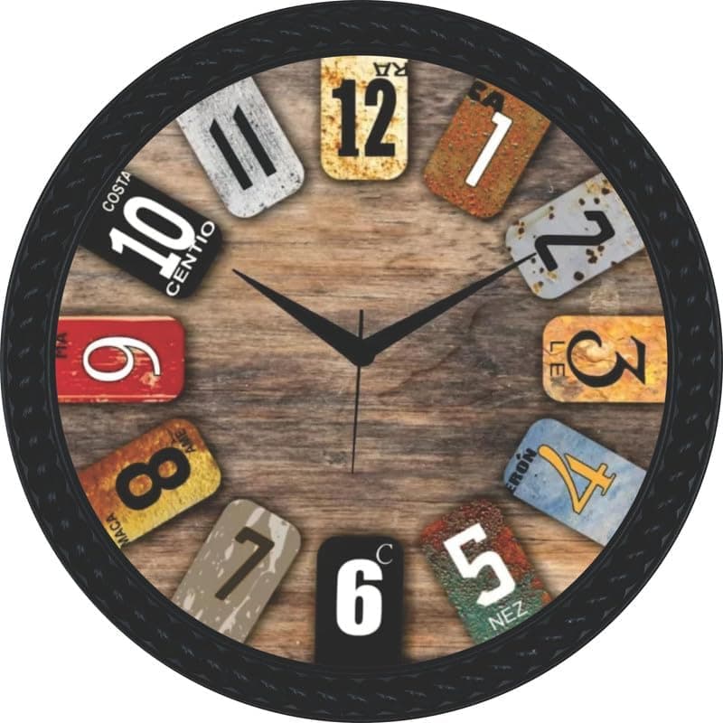 Anti Print Wall Clock | Decorative Analog Wall Clock for Living Room with Silent Movement | Wall Clocks for Home/Bedroom/Office/School (Anti Clock)