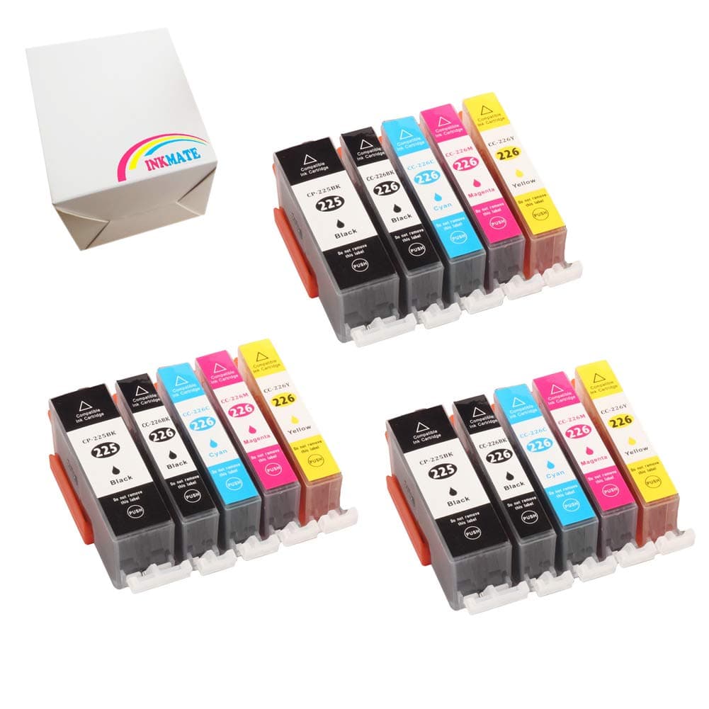 15 Pack with CHIP Non-OEM Ink for PGI-225 CLI-226 Pixma ip4820 iP4920 MG5120 MG5220 MG5320 MG6120 MG6220 MG8120 MG8220 MX882