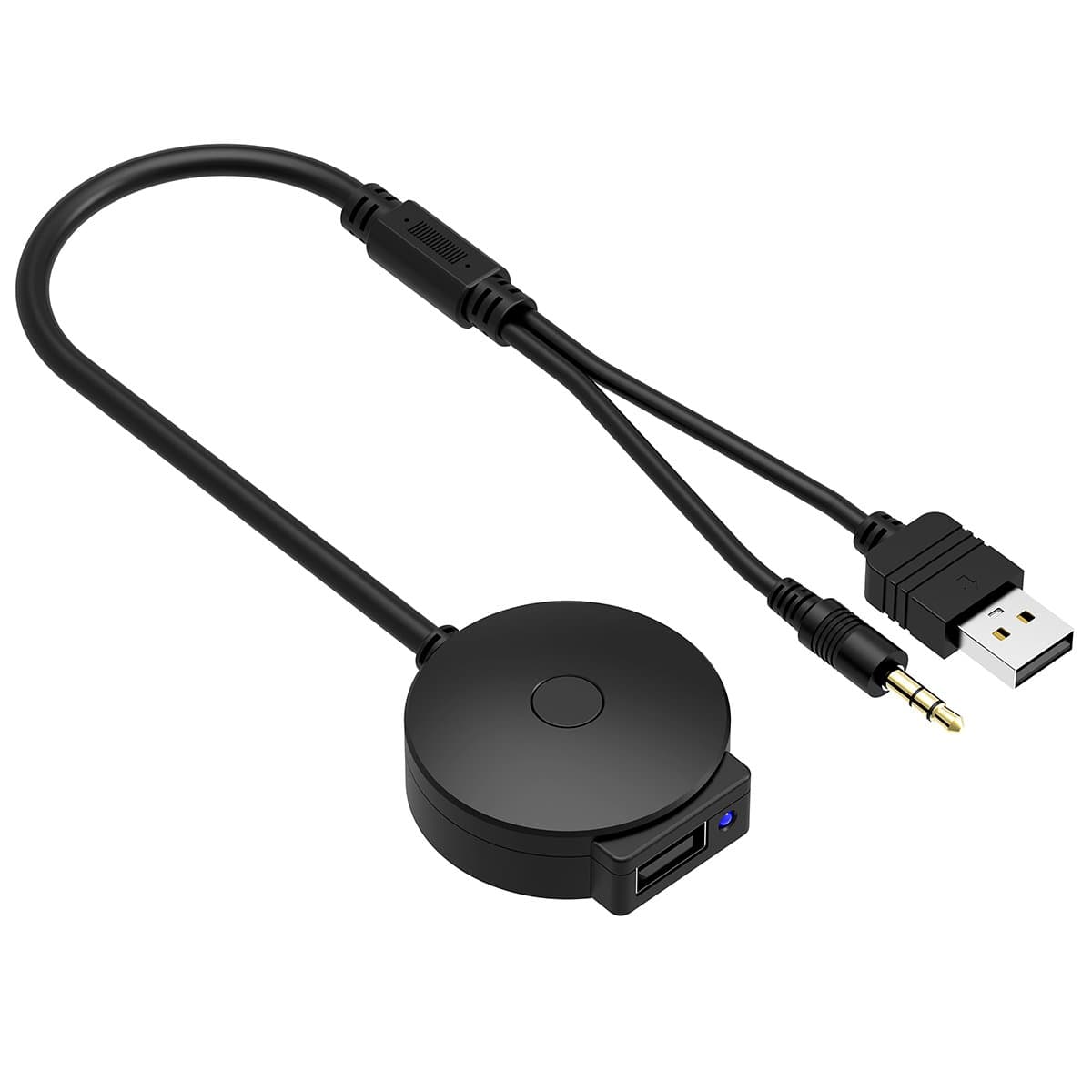 CHELINK in-Car USB Bluetooth 4.0 Wireless Music Receiver Adapter to Aux & USB Cable for B-M-W & Mini Cooper