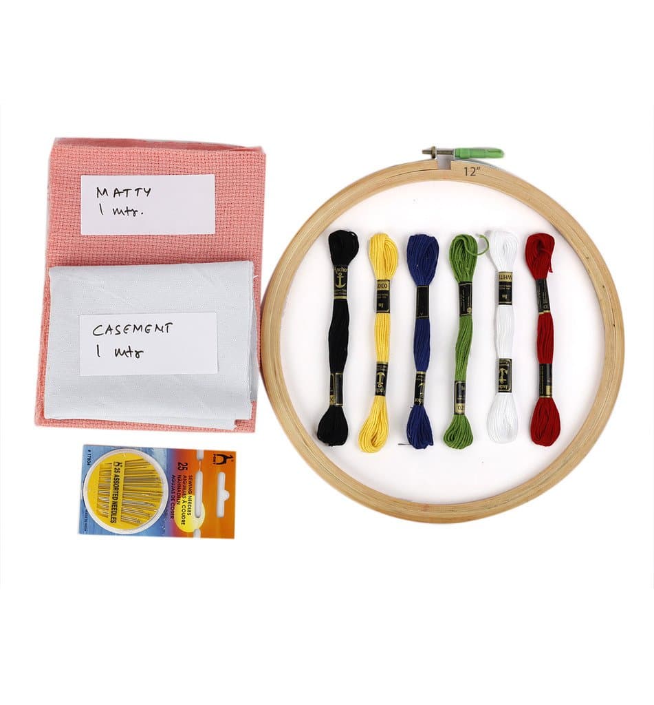 Designers Den Wood Embroidery Kit, Multicolour