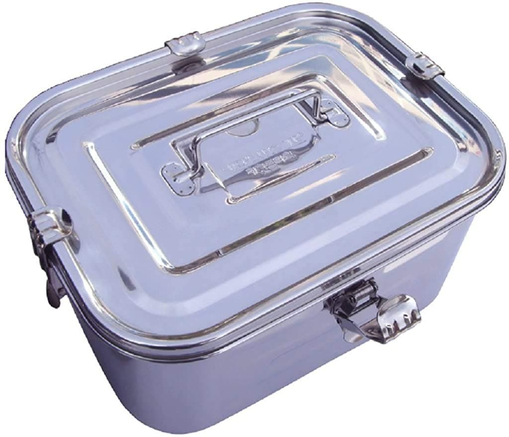 Stainless Steel Rectangular Kimchi Food Storage Container (5L / 168oz / 10.6")