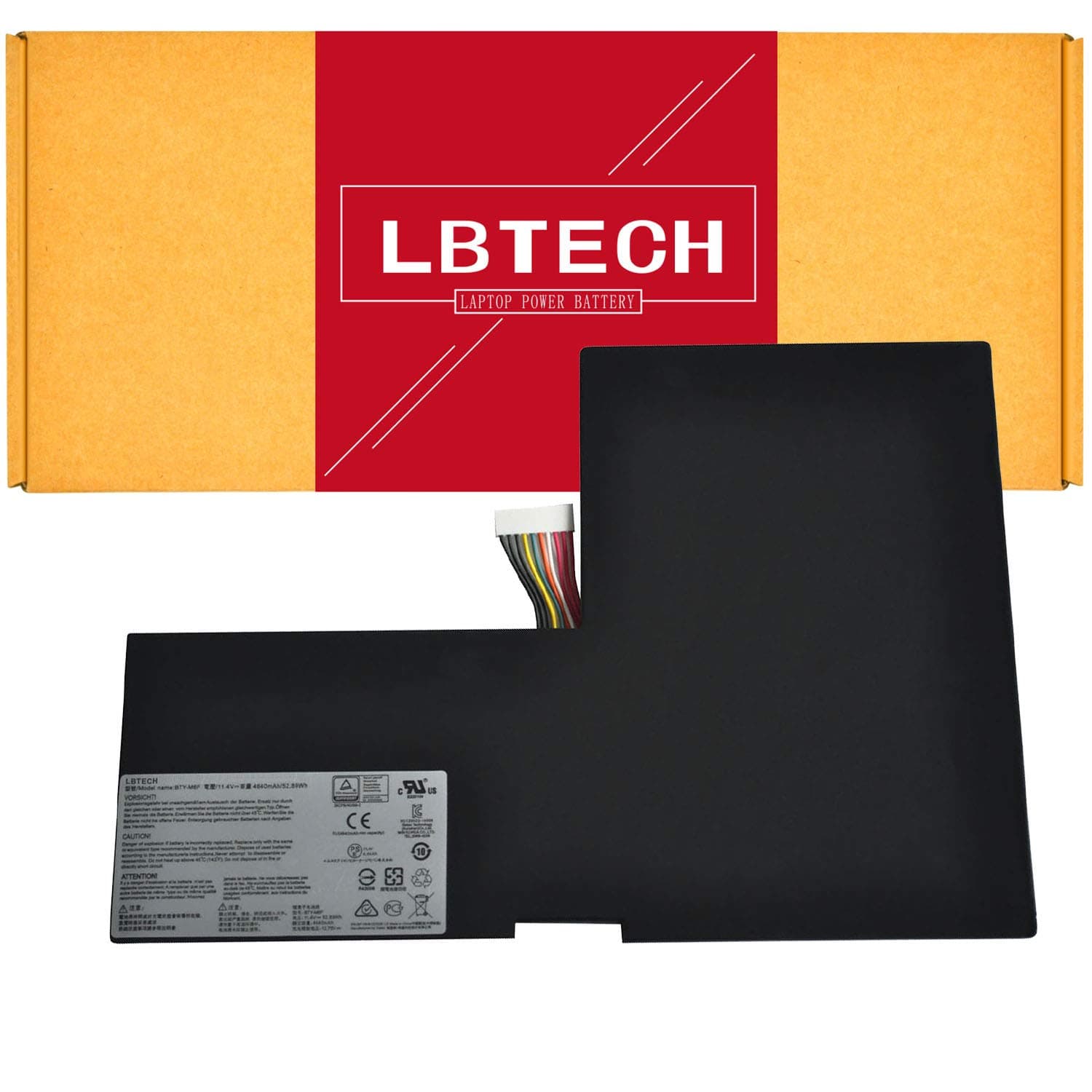 BTY-M6F Laptop Battery Replacement for MSI GS60 2PL 2PC 2QE 2PE 2QC 2QD 6QE 6QC PX60 Series MS-16H2 MS-16H4 11.4V 52.89Wh 4640mAh