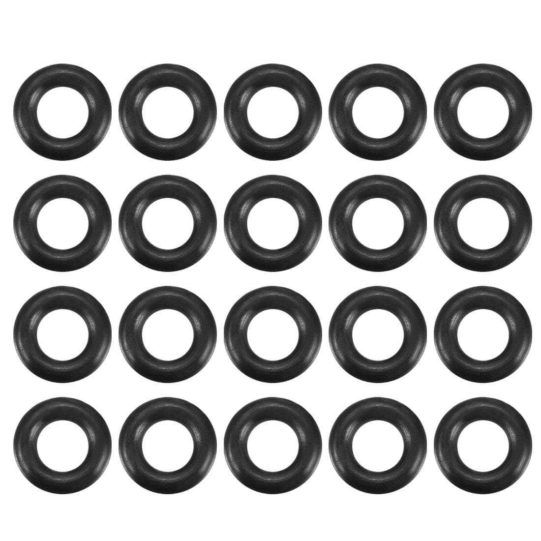Sourcingmap Nitrile Rubber O-Rings, 6mm OD 3mm ID 1.5mm Width, Metric Sealing Gasket, Pack of 20
