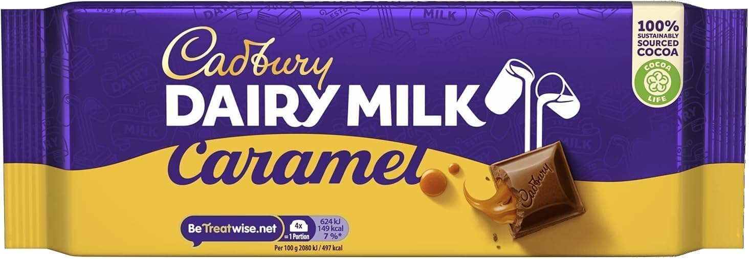 Dairy Milk Caramel Chocolate Bar, 180g