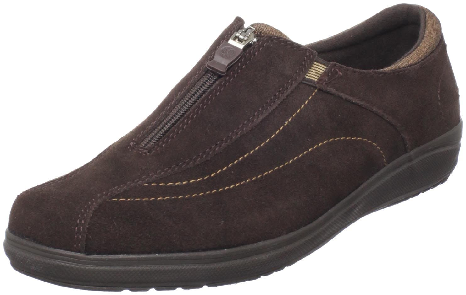 Grasshoppers Women's Suede Stretch Plus Zip Slip-On