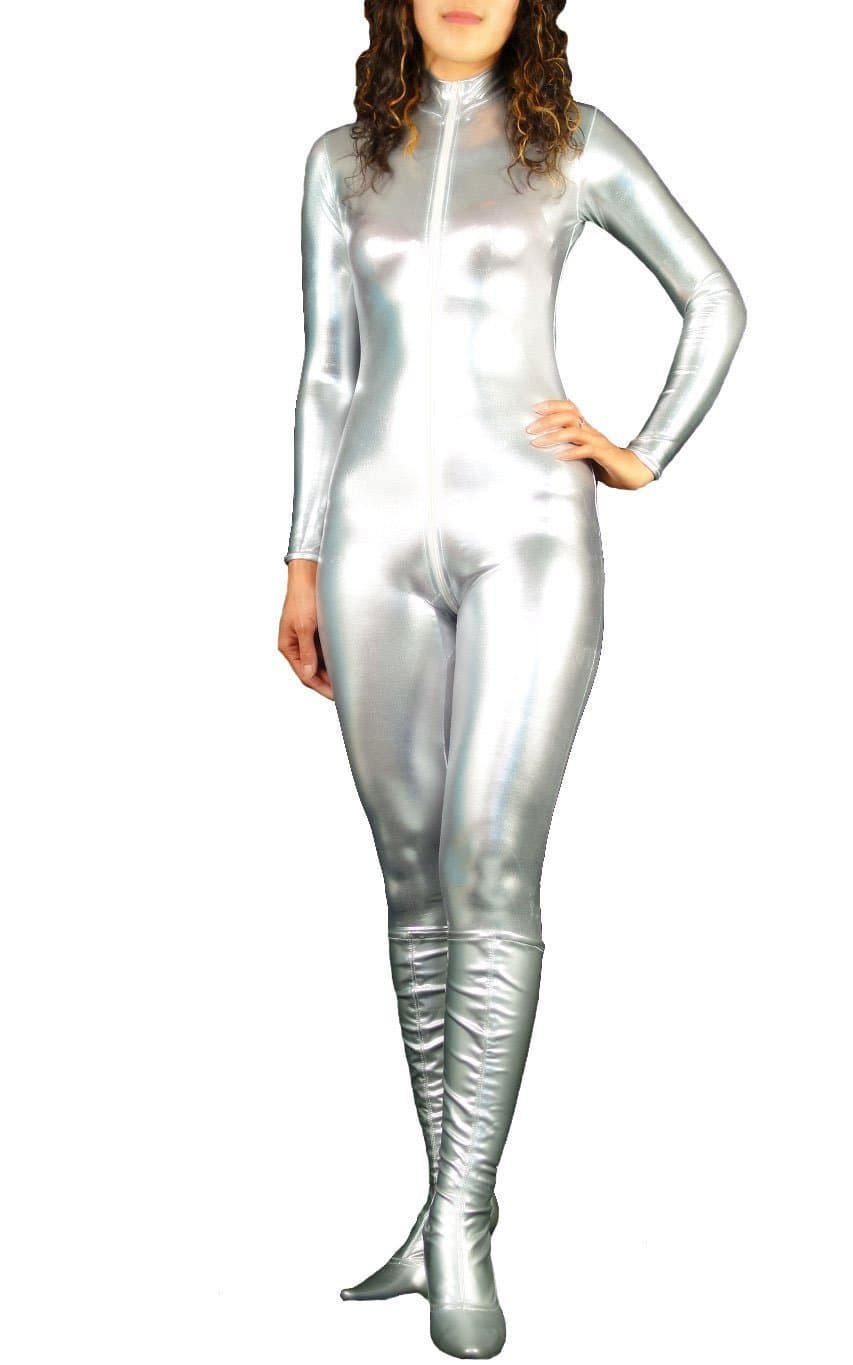 Shiny Metallic Bodysuit Unitard Catsuit