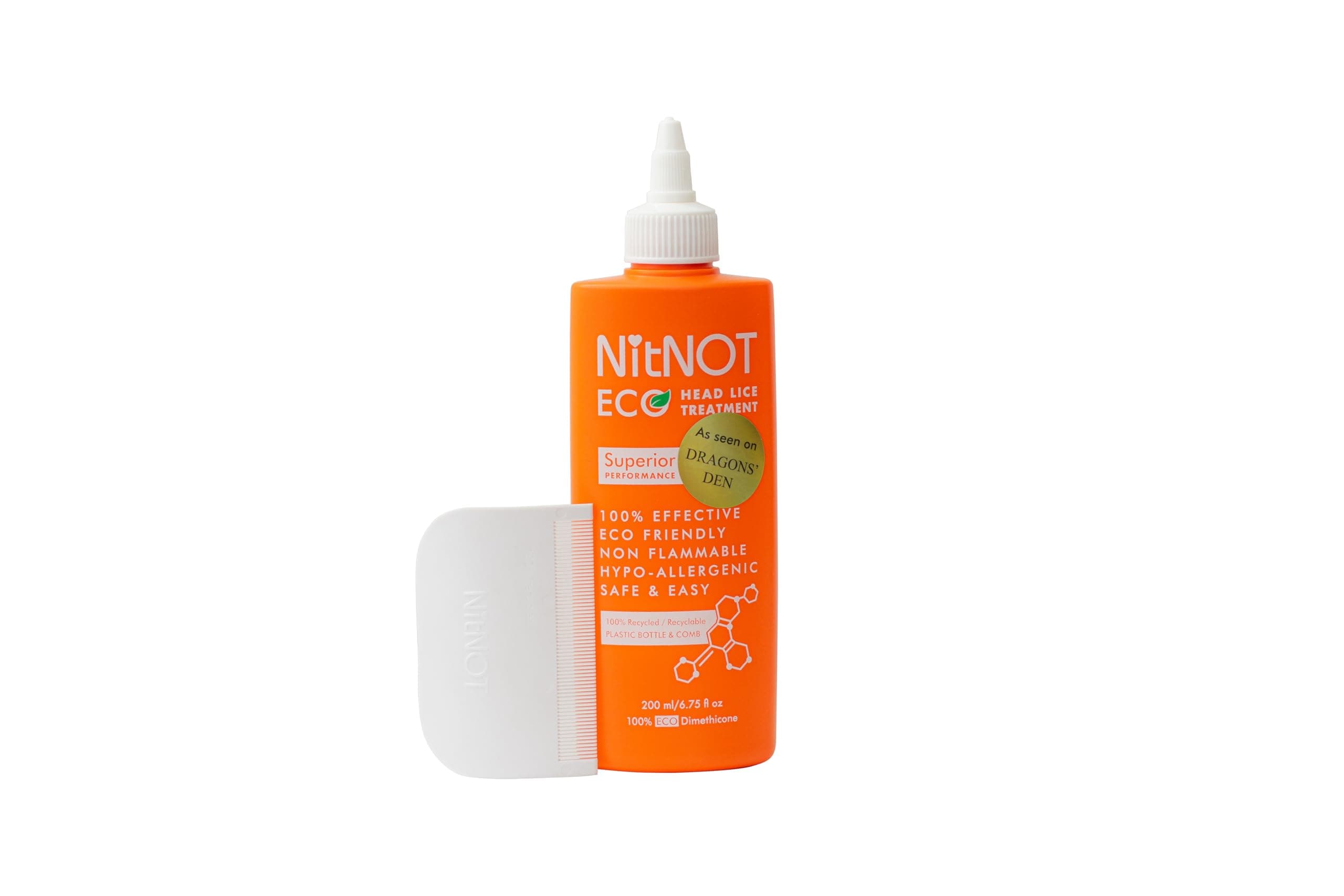 NitNOT Headlice Treatment As Seen On Dragons Den100% Effective Kills All Head Lice and Eggs. Premium Nit Treatment Lotion(200ml). Lice Treatment Extra Defence for All Hair, for Children and Adults.
