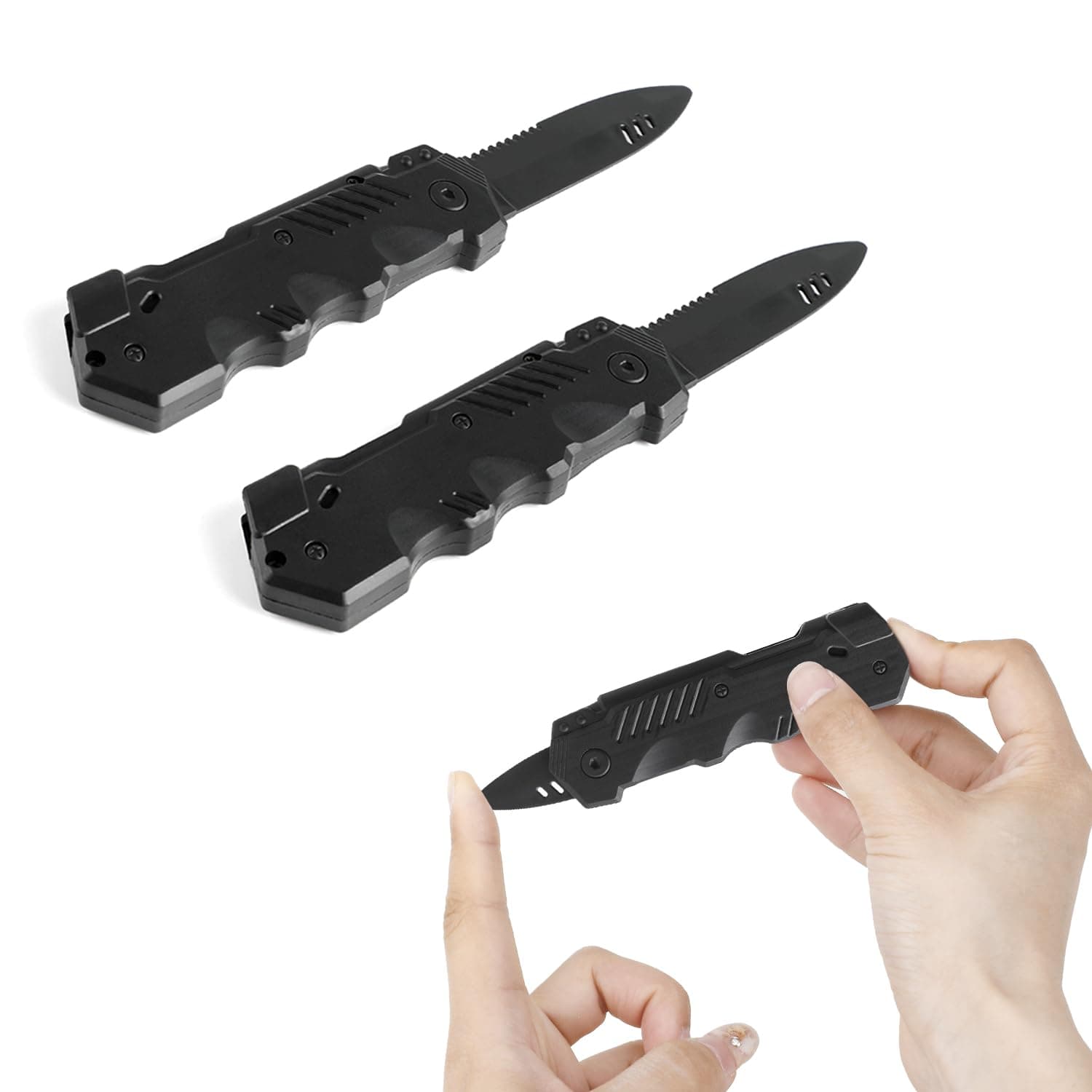 VEYLIN Magic Disappearing Knife, 2pcs Disappearing Dagger Props - Retractable Plastic Knife for Halloween Magic Tricks & Toys