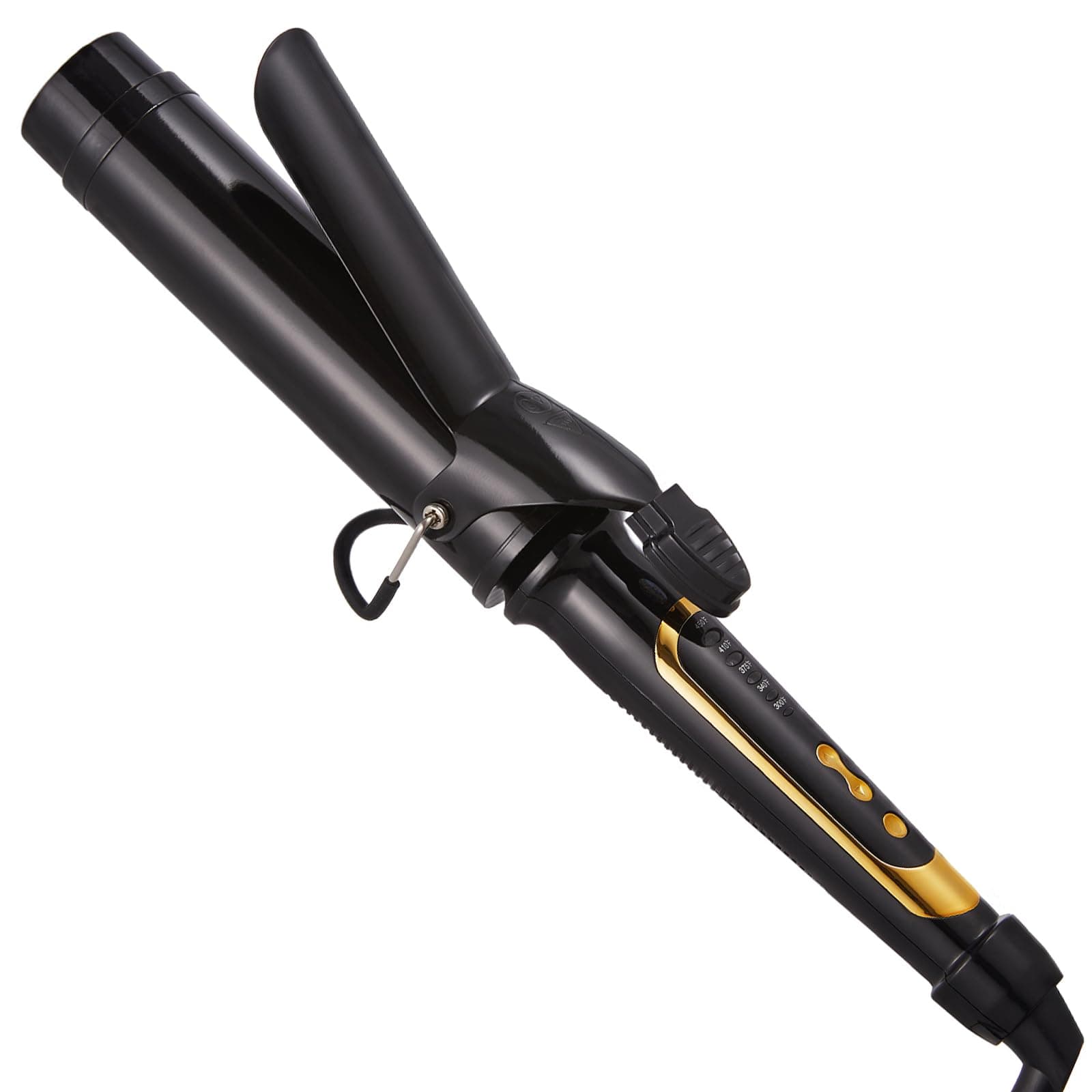 Lanvier 1 1/2 Inch Curling Iron 1.5" Barrel Curling for Medium & Long Hair with Soft and Relax Curls, Up to 450°F Worldwide Voltage (100-240V) Hair Curler for Traveling, Hair Waving Style Tool – Black
