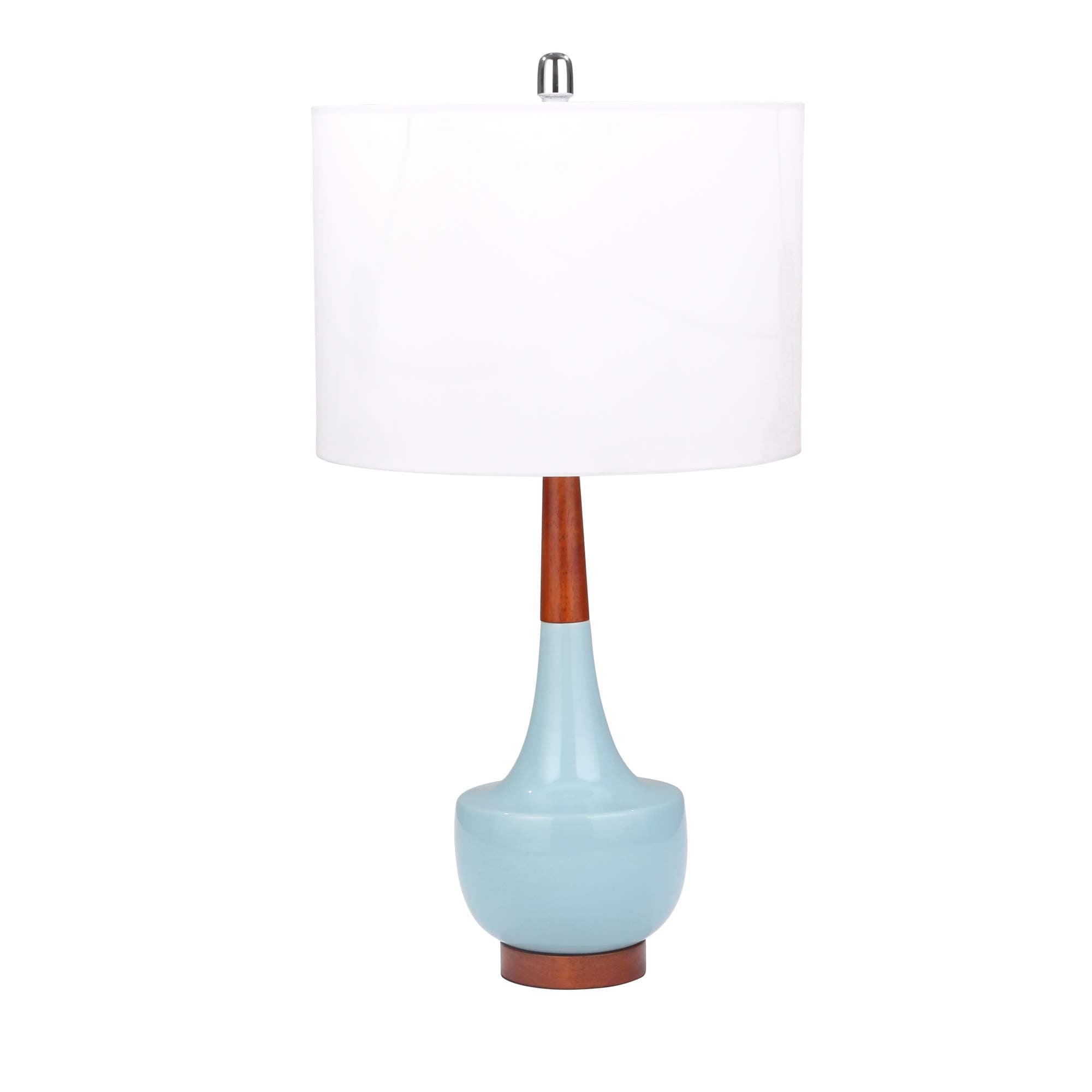 Sagebrook Home Ceramic Genie Table Lamp, Light Blue, 28"