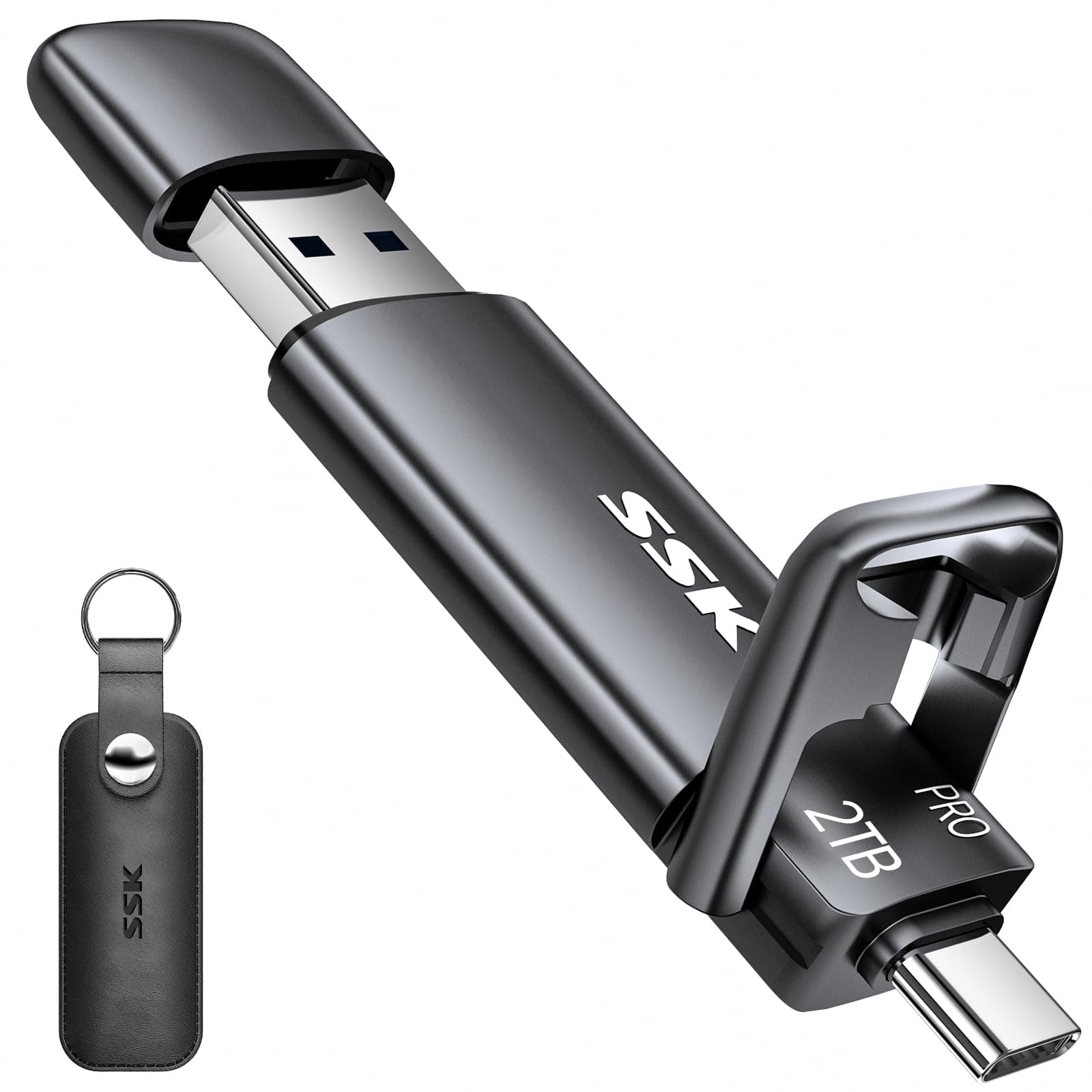 2TB SSD USB C Stick up to 1000MB/s,Fast External SSD 1000MB/s