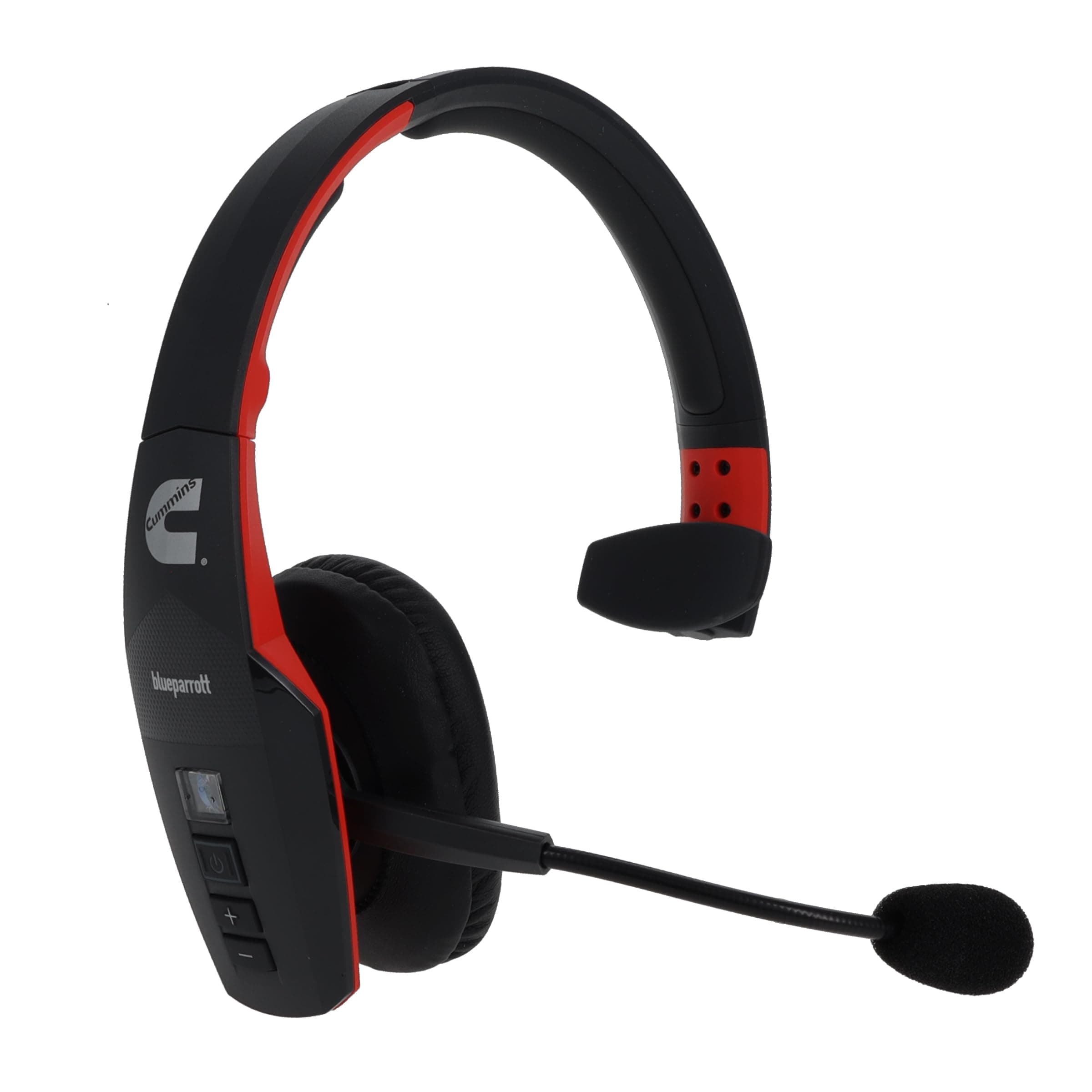 Edition BlueParrott B450-XT Noise Cancelling Bluetooth Headset – Unique Design with Industry Leading Sound & Improved Comfort, Up to 24 Hours of Talk Time, IP54-Rated, Black Red