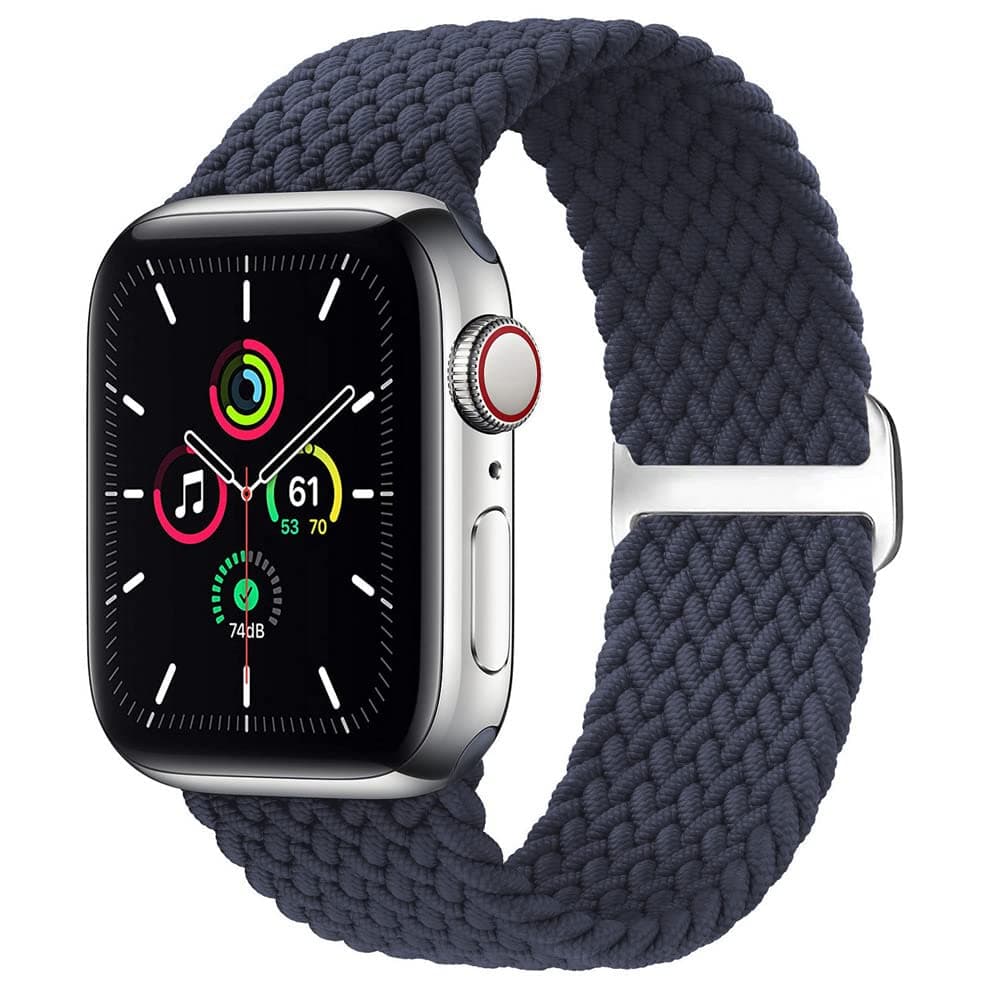 Braided Solo Loop Strap Compatible for Apple Watch Band 41mm 38mm 40mm 42mm 44mm 45mm, No Clasp or Buckles Nylon Sport Elastic Replacement Wrist Band for Men Women for iWatch Series 7/6/se/5/4/3/2/1