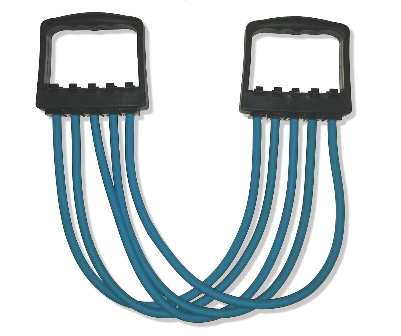 5 Spring Chest Expander Exercise Fitness Strength Training Adjustable Resistance (Blue Color)