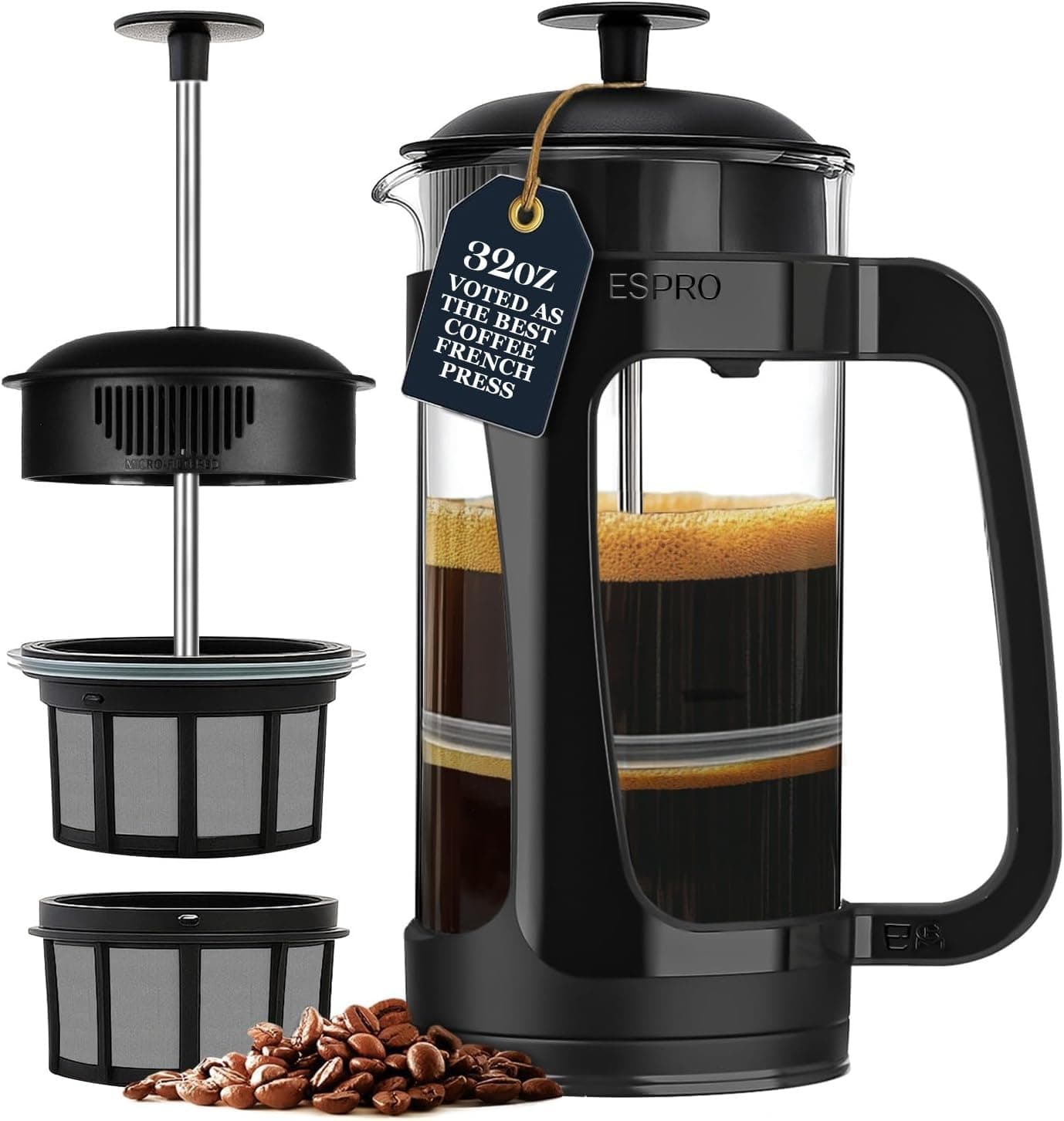 Espro P3 Plastic & Glass Coffee Maker - Large, 950ml