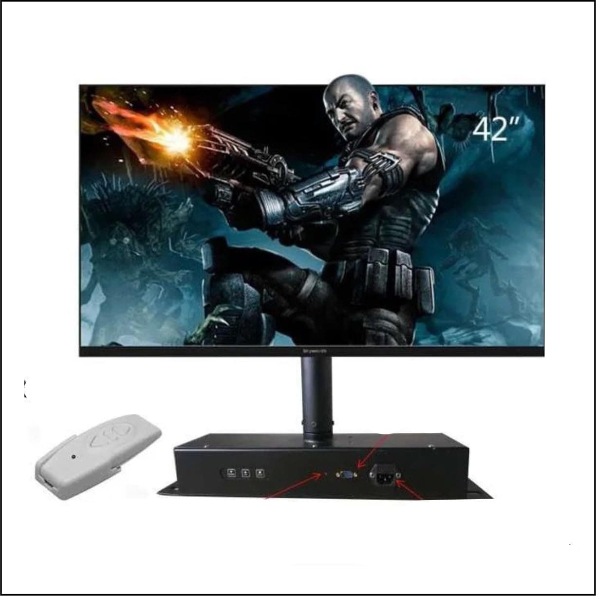 Audiovan Motorization TV Bracket 180 Degree Rotation with Wireless Remote and Switch Control Tv Lift 180 Degree Screen Fit 32-75 Inch