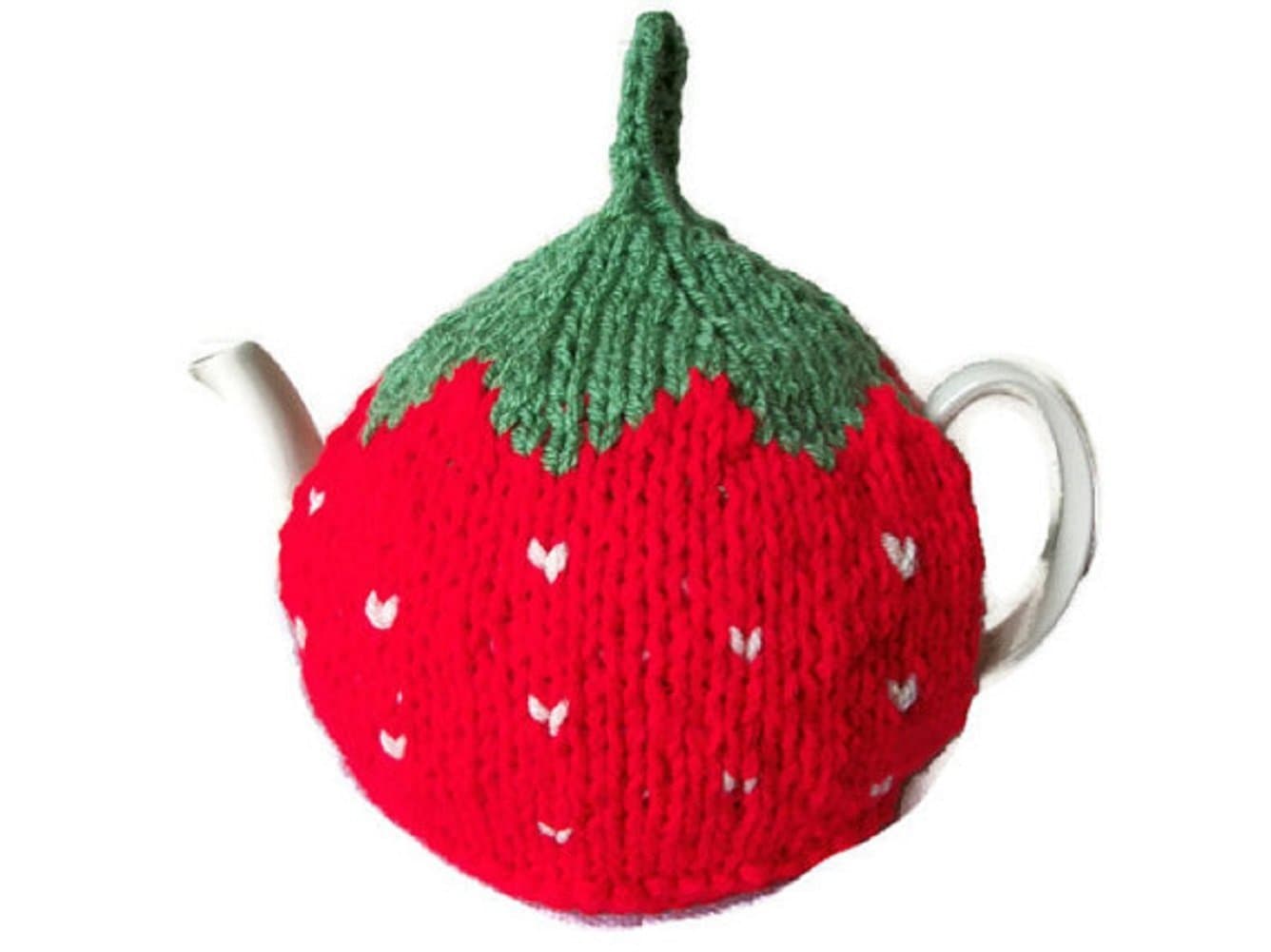 Strawberry Tea Cozy Hand Knitted 4-6 cup