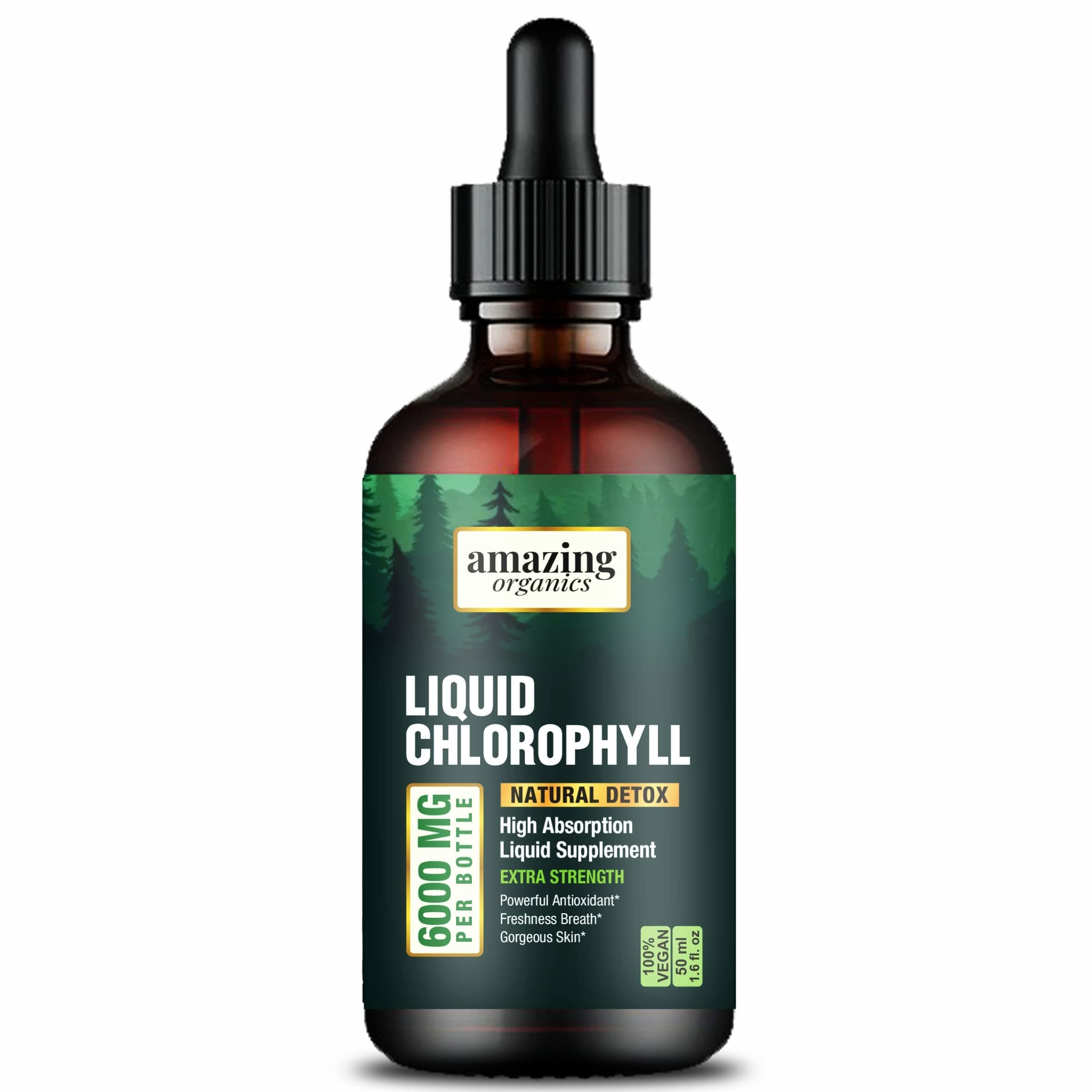 Liquid Chlorophyll Drops - Organic Chlorophyll - Natural Energy Boost, Pack of 1
