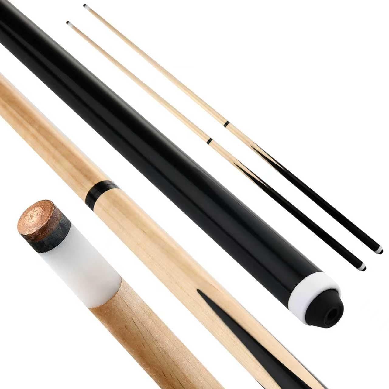 JX 2-Piece Pool Cue Stick with 13mm Tip 58' Hardwood Canadian Maple Professional Billiard Pool Cue Stick 18 Oz Pool Sticks Set of 2
