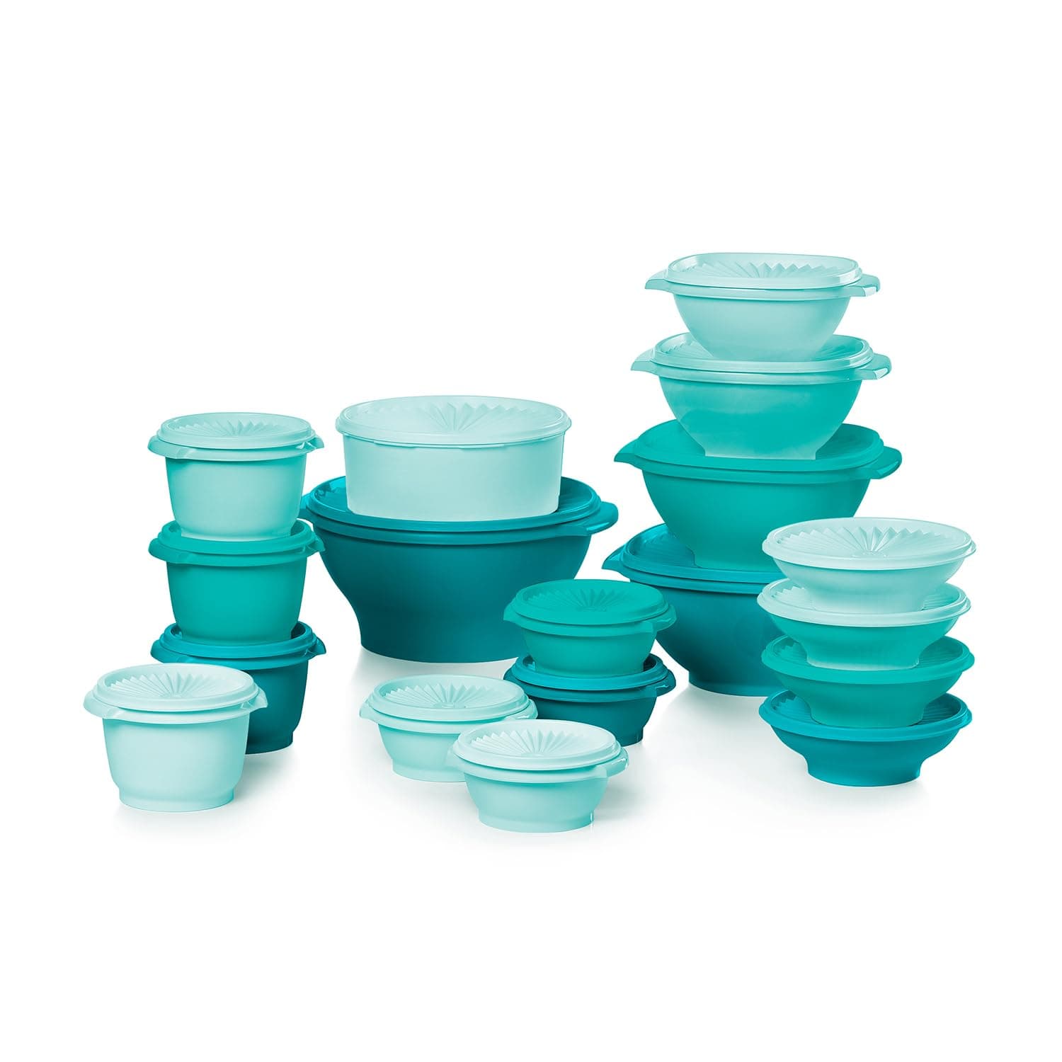 Heritage Collection, New 36 Piece Food Storage Container Set in Vintage Green, Dishwasher Safe and BPA Free (18 containers, 18 lids)