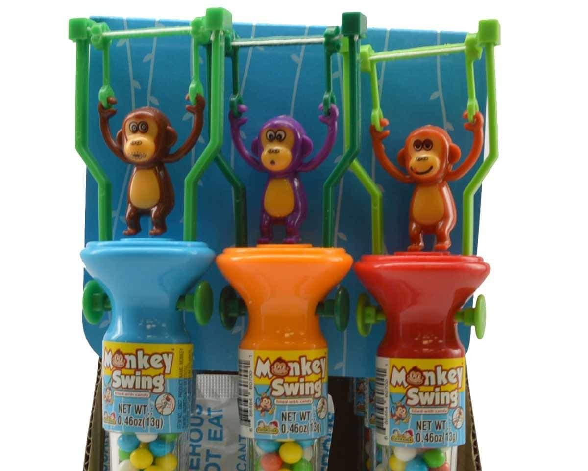 Monkey Swing Toys with Candy: 12-Piece Display Box