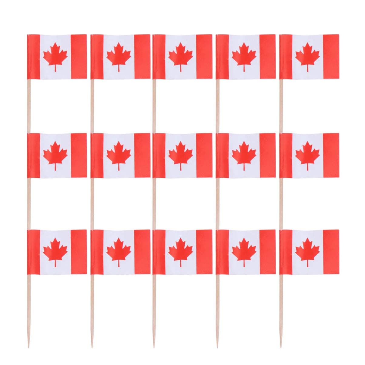 Toyvian Appetizer Picks Toothpick Flags 100pcs Canada Flags Cupcake Toppers Small Flag Country Toothpick Flags Picks Party Decor Celebration Cocktail Food Cake Flags Toothpicks Mini Flags