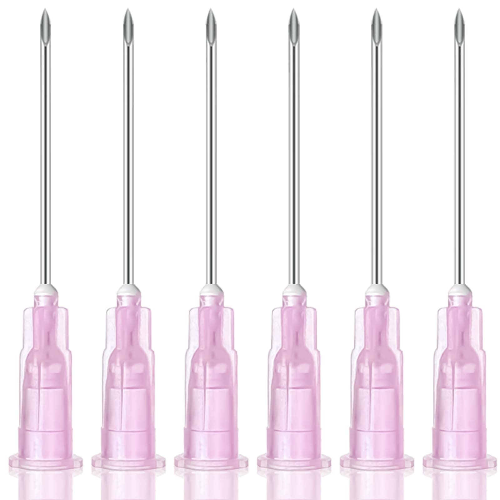 100 Pack 18Ga 1.5 Inch Luer Lock Disposable Dispensing Needle with Cap for Lab Supplies Individually Packaging