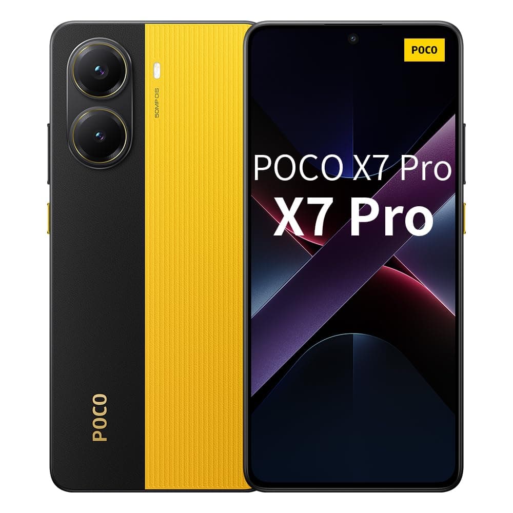 Poco X7 PRO 5G + 4G LTE (for Tmobile Mint Tello & Global) (256GB + 12GB) Ai 6.67" 50MP Gamers Phone NFC Dual sim Unlocked Model 2412DPC0AG (Yellow)
