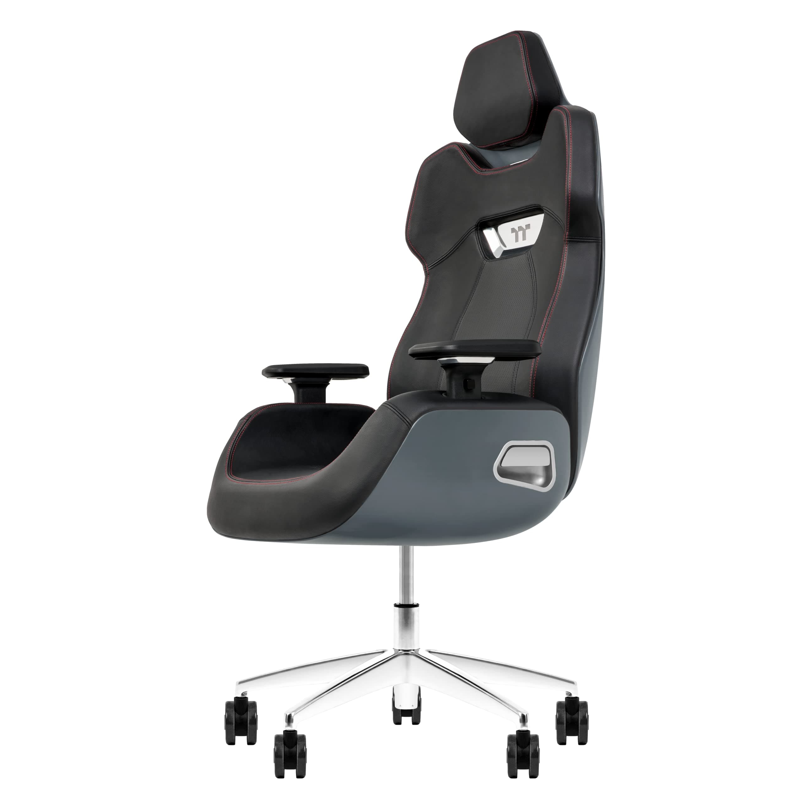 Thermaltake Argent E700 Real Leather Gaming Chair (Space Gray) Designed by Studio F∙A∙Porsche, GGC-ARG-BSLFDL-01 18.89D x 24.4W x 54.32H in