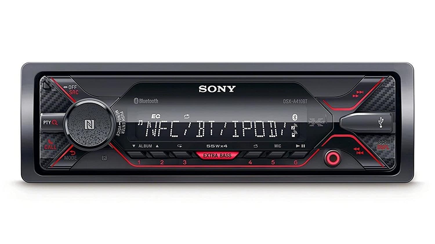 Sony DSX-A410BT FM/AM Digital Media Player (Black), Bluetooth