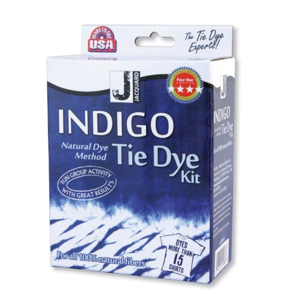 Jacquard Indigo Tie Dye Kit – Complete Indigo Fabric Dyeing Set with Pre‑Reduced Indigo, Soda Ash, Hydro & Tools – Tie Dye, Shibori & Resist Pattern Dyeing for Natural Fabrics