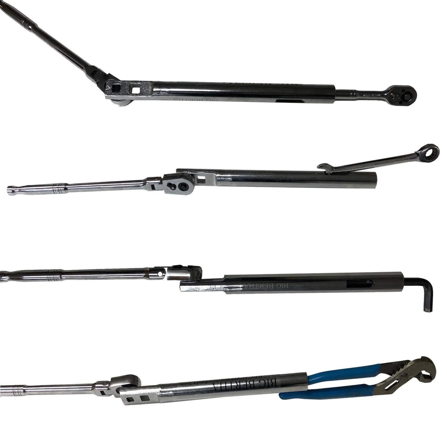 Keyfit Tools Big Bertha BREACHER (1) Small 1/2" I.D. Breaker Bar Wrench Extender Works On Ratchets Pliers Wrenches Up To 4 Feet Of Nut Busting Power No More Makeshift Cheater Bars/Pipes