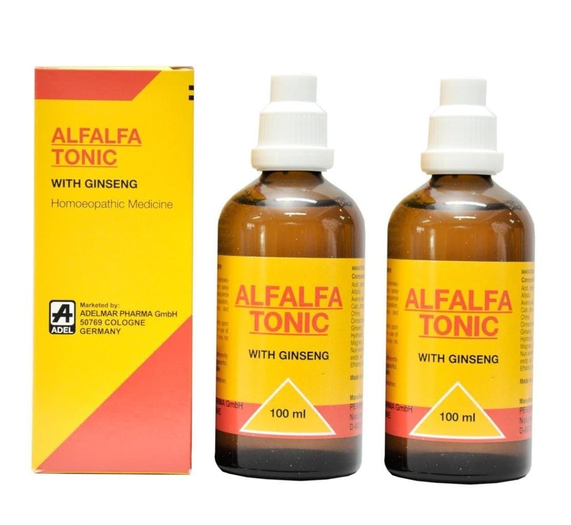 Adel Germany Alfalfa Tonic With Ginseng 100ml x 2 (Pack of 2).