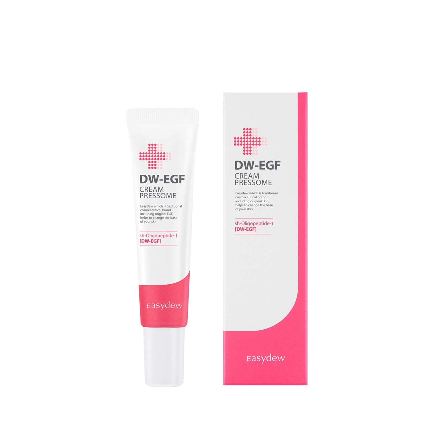 Easydew DW-EGF Cream Pressome 0.5 fl oz Award-Winning Anti Aging Moisturizing Cream with Human Epidermal Growth Factor - Naturally Produced Collagen to Rejuvenate & Regenerate Cells holiday gift