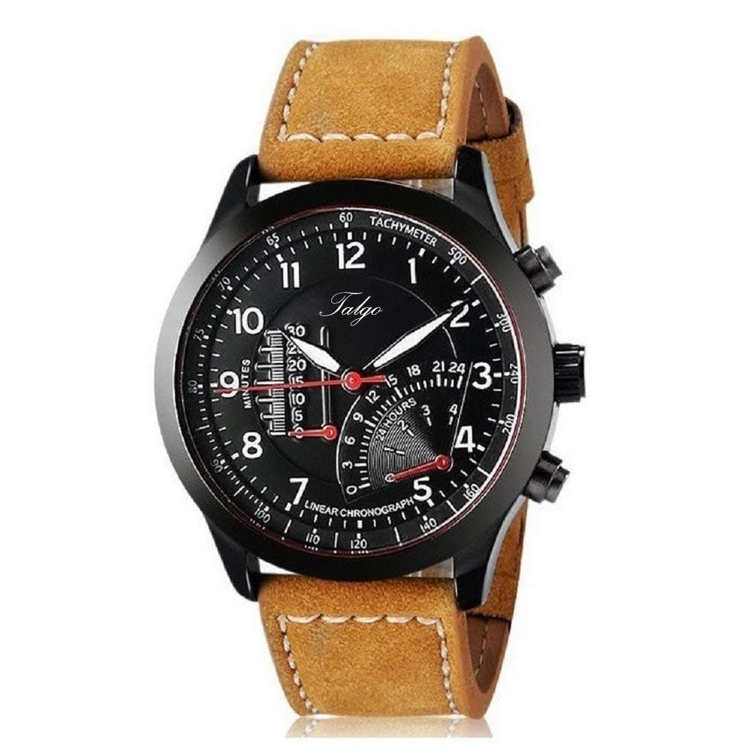 TalgoSmartwatch Men's Watch (Brown Dial Brown Colored Strap)