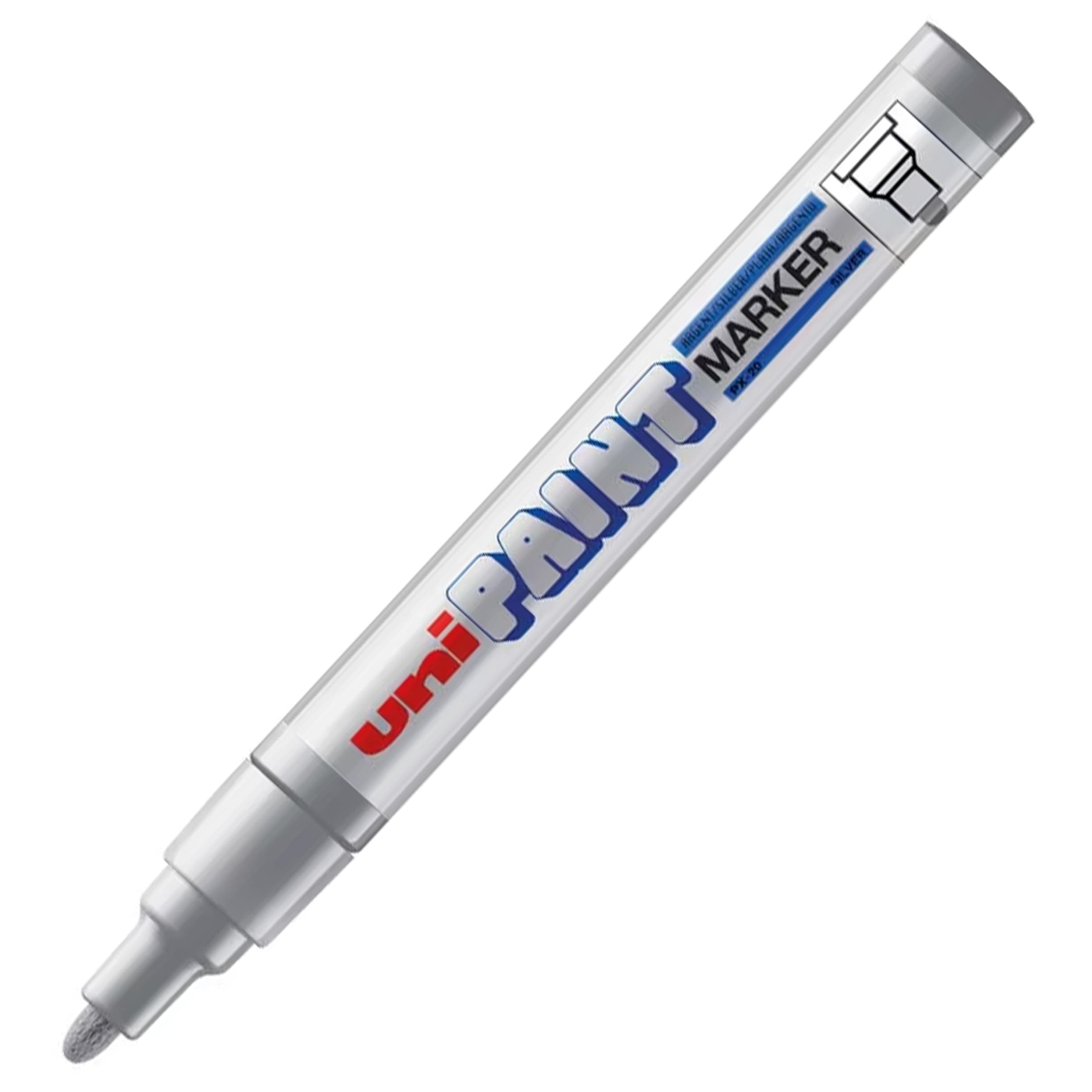 Mitsubishi 2.8 mm Bullet Tip Paint Marker, Silver