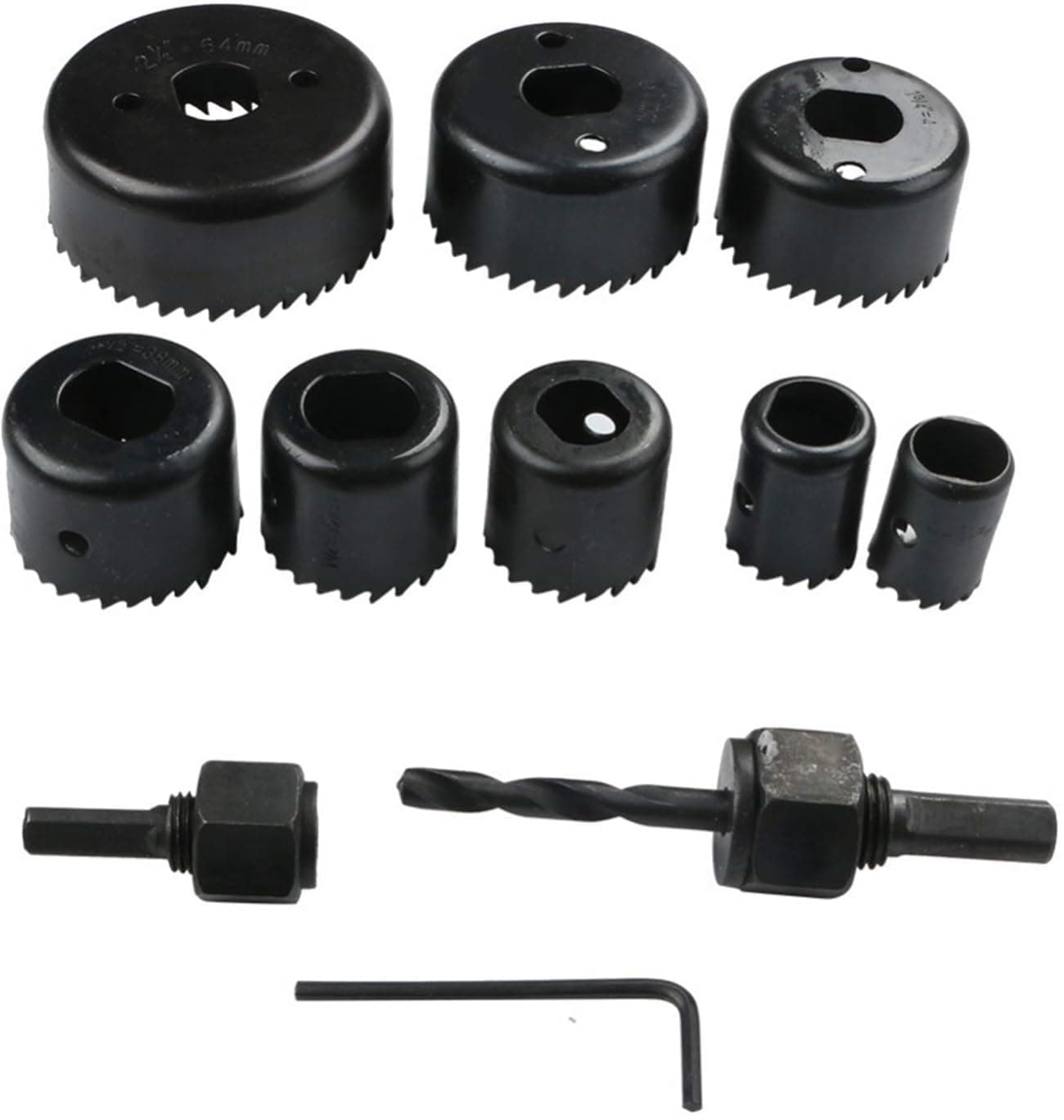 Inditrust New 11pcs Hole Saw Drill Bit Woodworking Cutter Hole Saw Cutting Set Core Drill Bit Wood Metal Drilling (19-64mm)