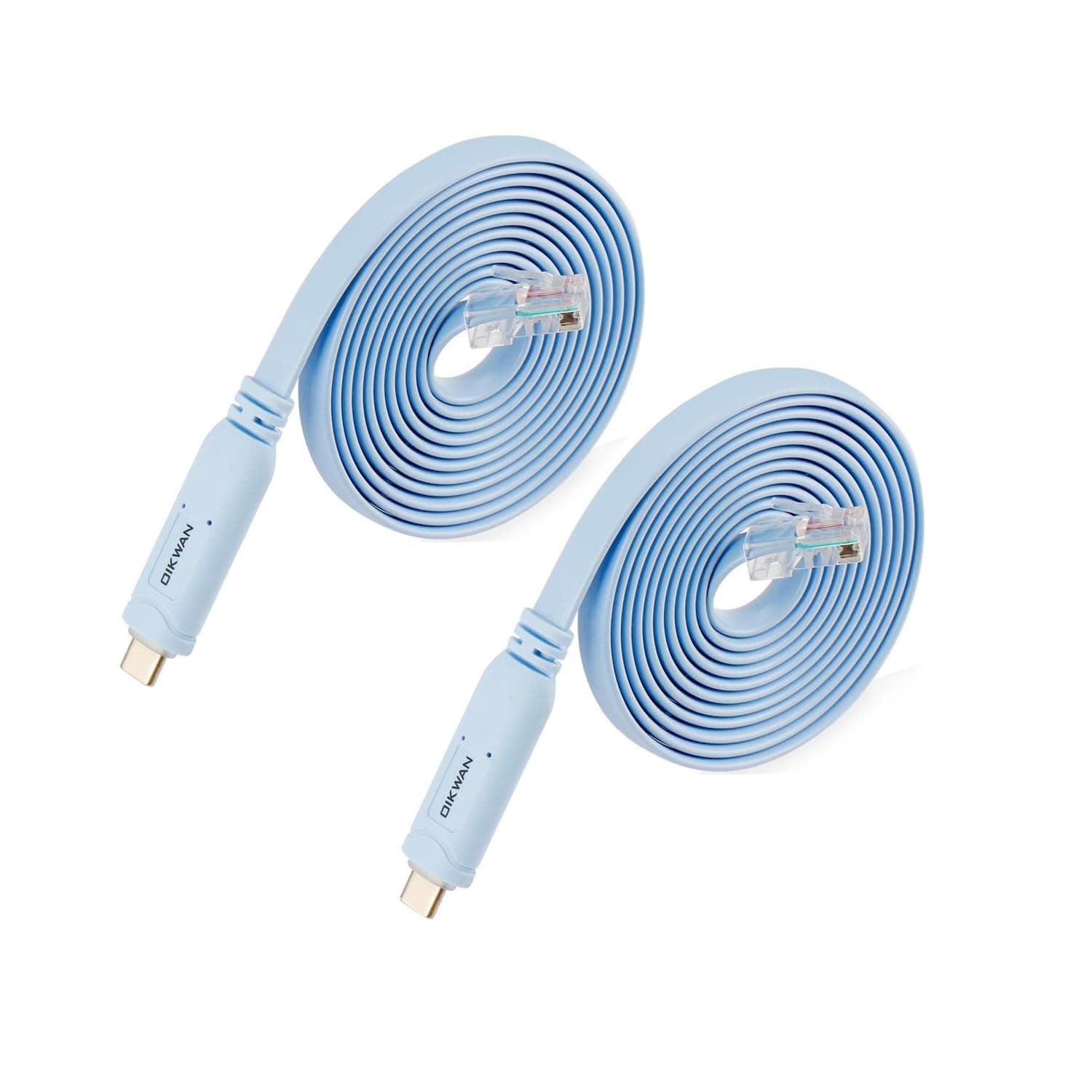 USB-C Console Cable 2pack, USB C to RJ45 Console Cable for Cisco Routers/AP Router/Switch/Windows Linux Mac OS, AQ171103-2