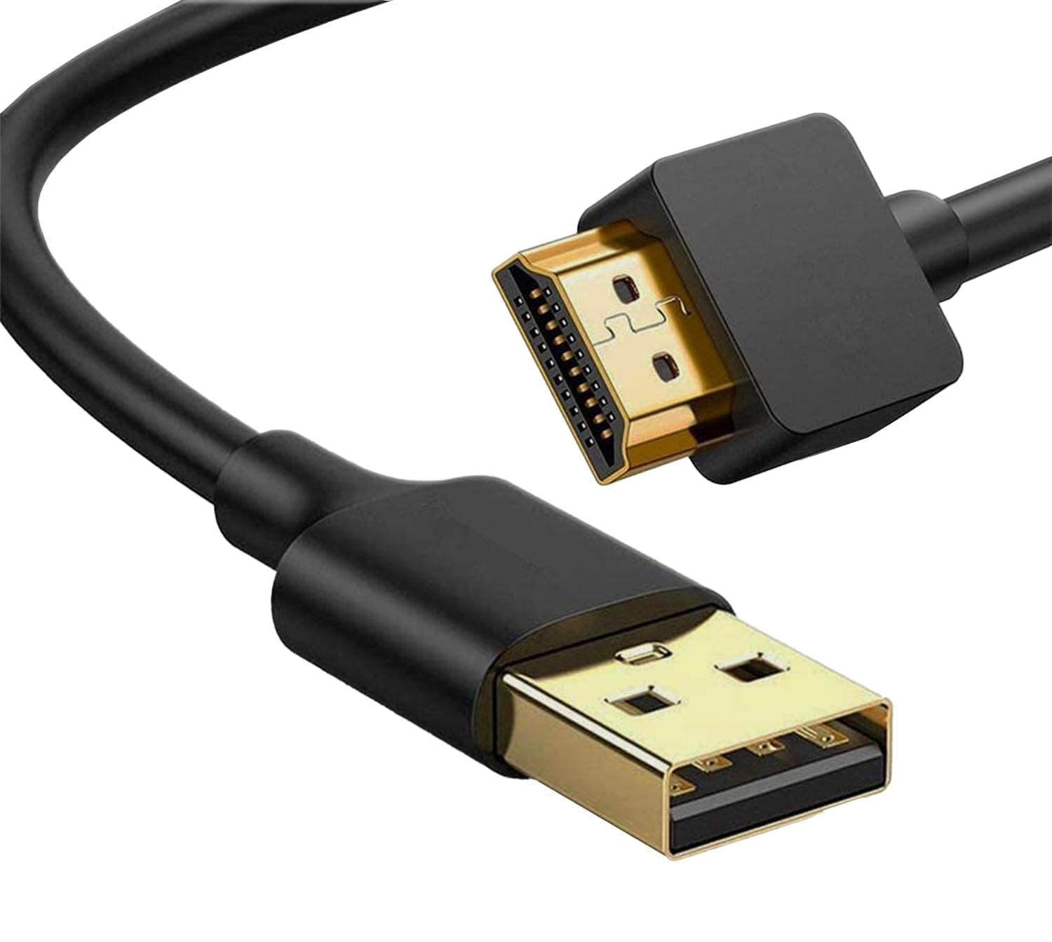 USB to HDMI Cable 6.6FT, USB to HDMI Adapter for Monitor, USB 3.0 Male to HDMI Male Adapter for TV/DVD Player/Projector