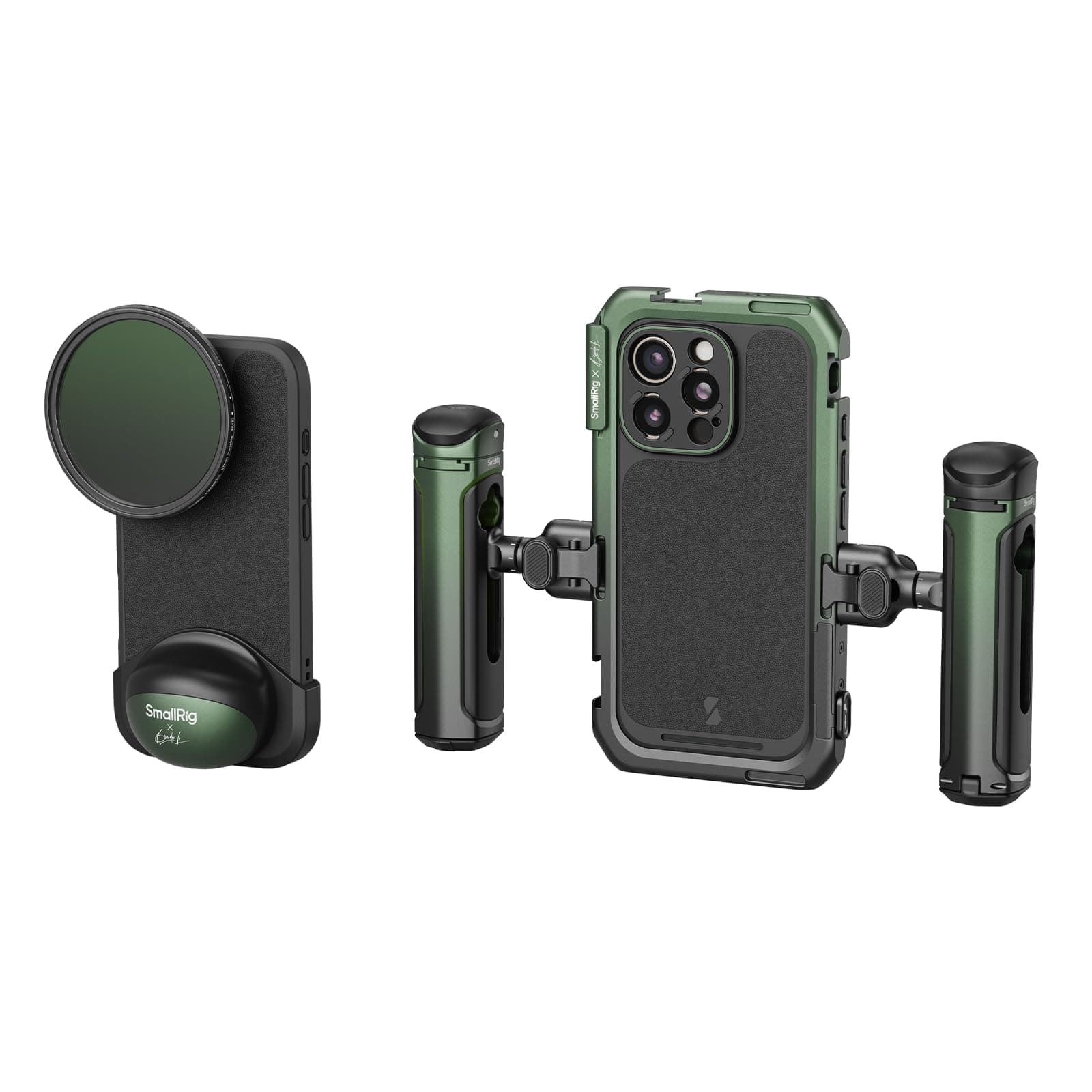 SmallRig x Brandon Li Mobile Video Kit for iPhone 16 Pro, Phone Cage with FilMov Lightweight Phone Case Kit, Rotatable Wireless QR Handles, 67MM Magnetic VND Filter Kit, Support for MagSafe - 5002