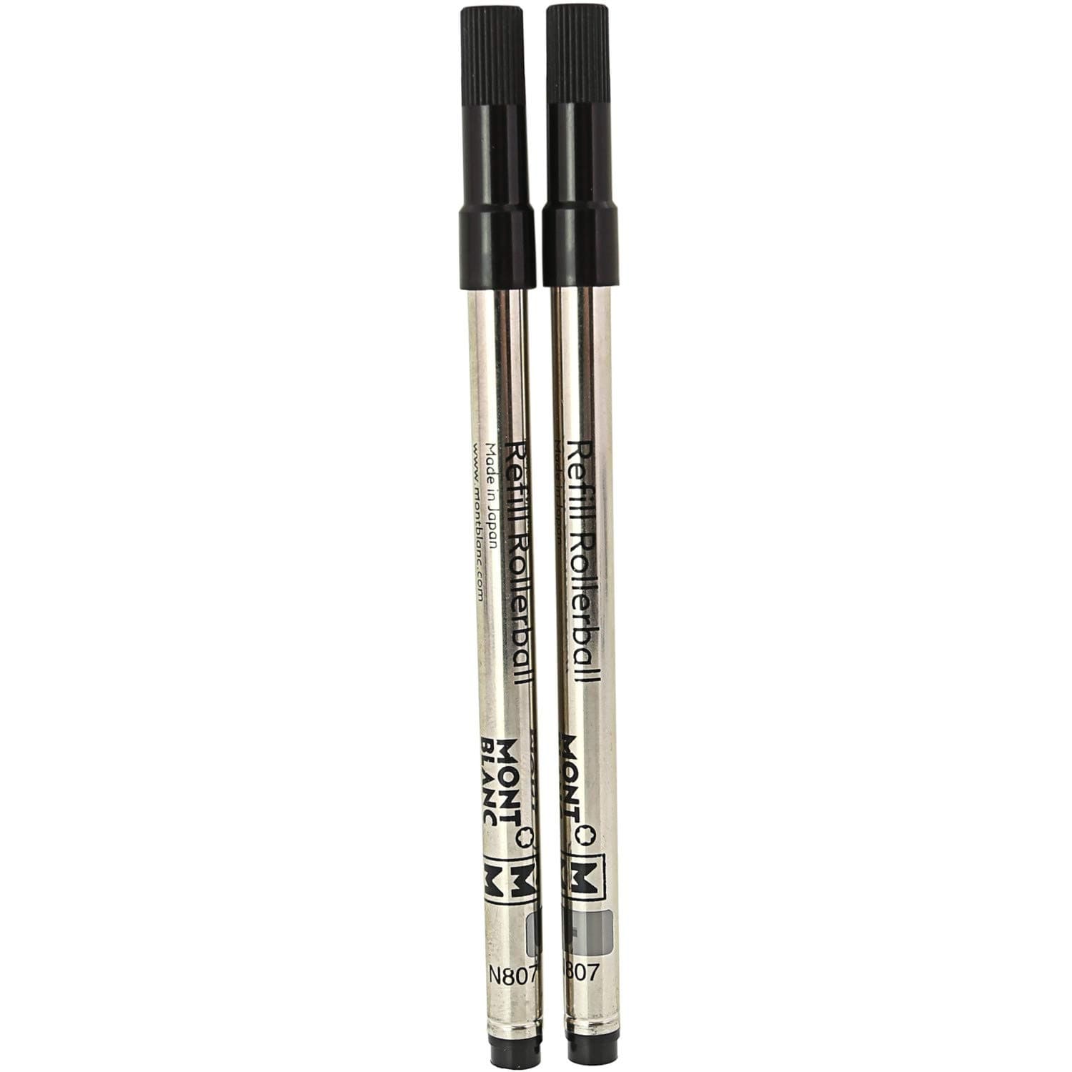 Rollerball Refills (M) Mystery Black 105158 – Quick-Drying Pen Refills for Montblanc Rollerball and Fineliner Pens – 2 x Black Pen Cartridges