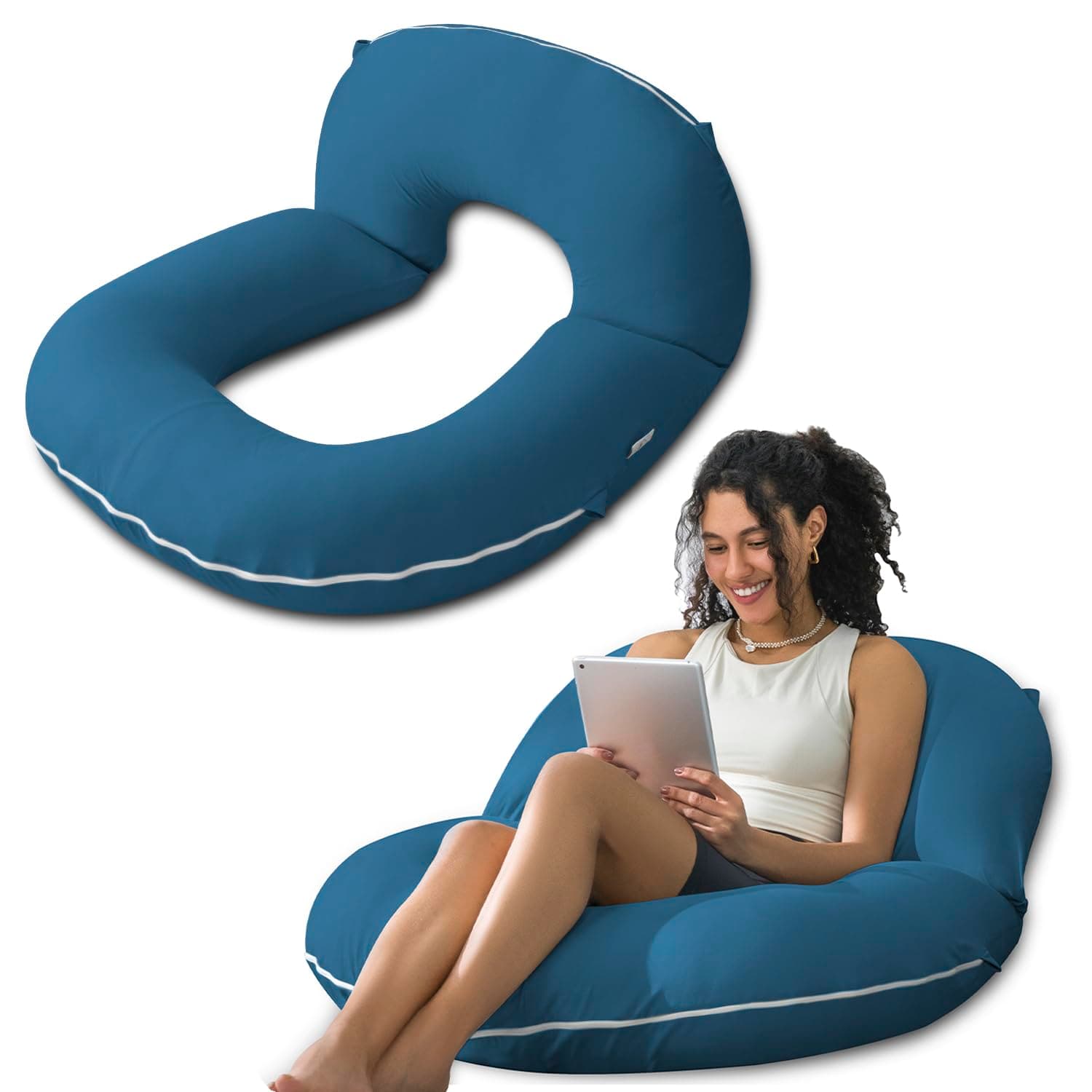 INSEN Reading Pillow, Back Pillow for Sitting in Bed for Reading, Nurse & Relax, Reading Pillow for Adults, Moms & Kids, Sit Up Pillow for BedOEKO-TEX STANDARD 100