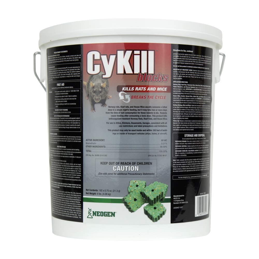 Neogen 112830 Cykill 0.75 oz Blocks 9 lb Pail, 9-Pound, 192 Count