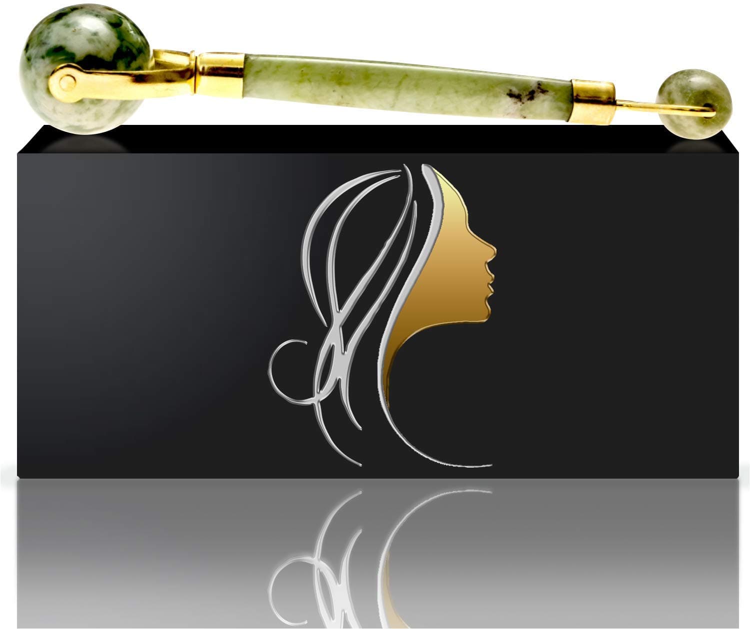 Jade Roller || Highest Quality Jade || 100% All-Natural || Highly Potent & Nutrient Packed || Clears Toxins & Reduces Puffiness || Healing Slimming and Wrinkle Treatment for Face, Neck, and Eyes