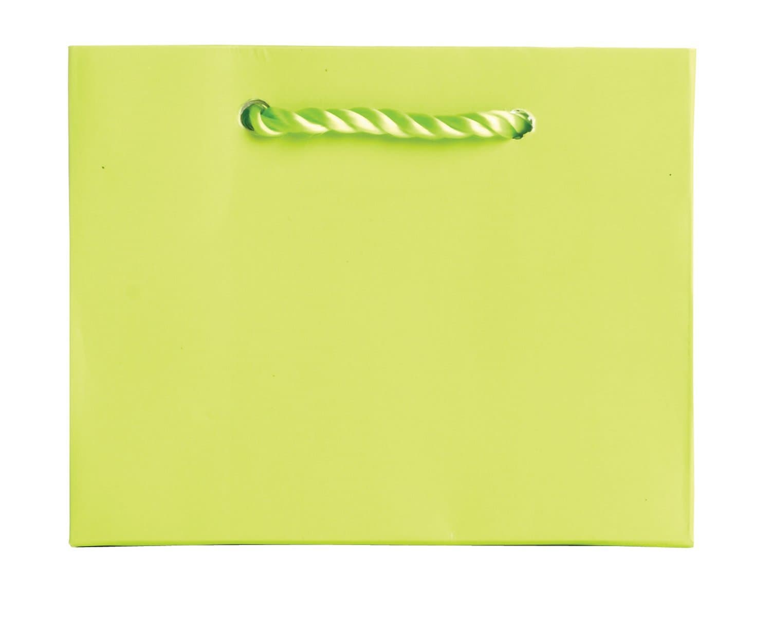 JILLSON & ROBERTS 6-Count Tiny Tote 5" x 4" x 2" Gift Bags Available in 15 Solid Colors, Lime Green Matte
